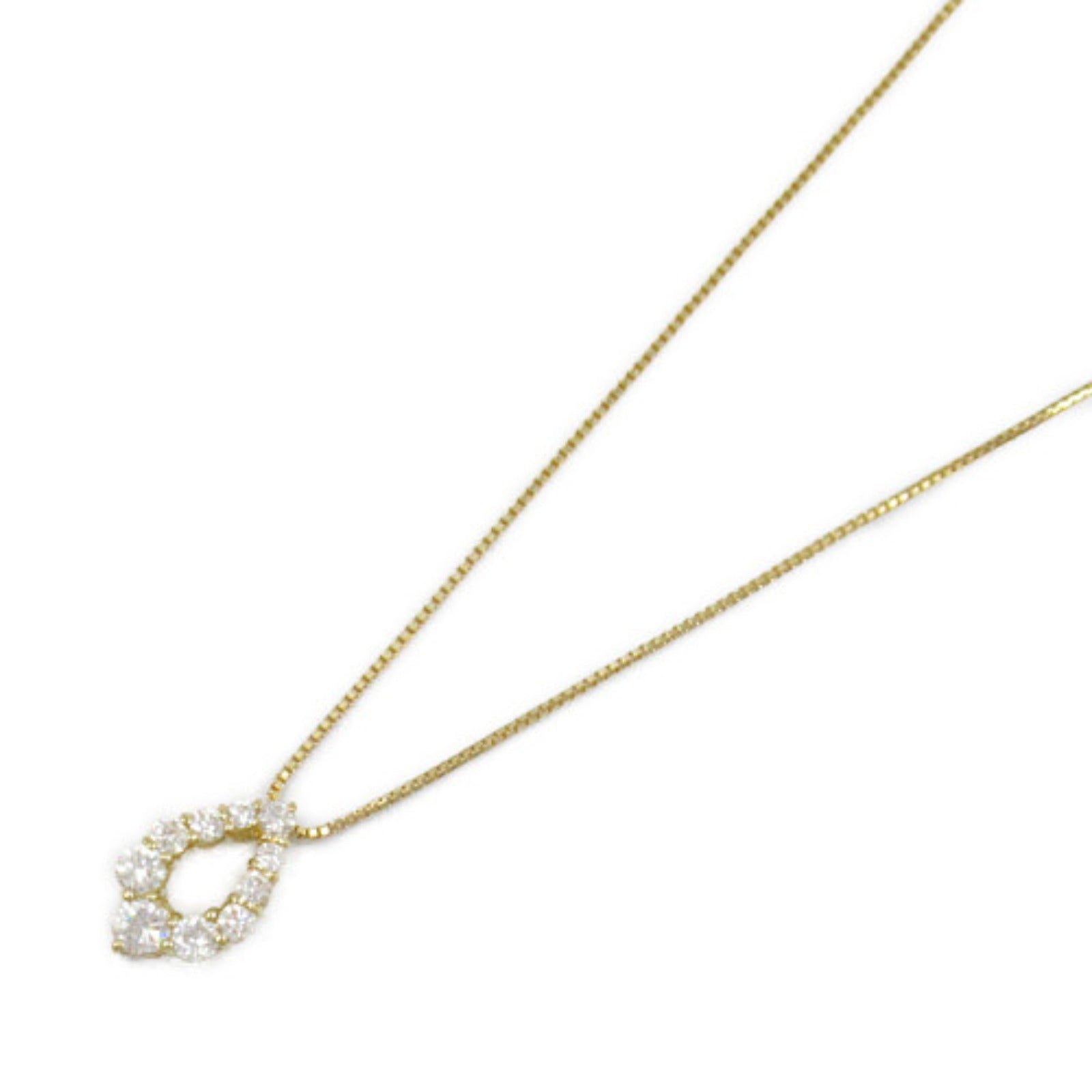 K18 Yellow Gold Diamond Necklace Jewelry