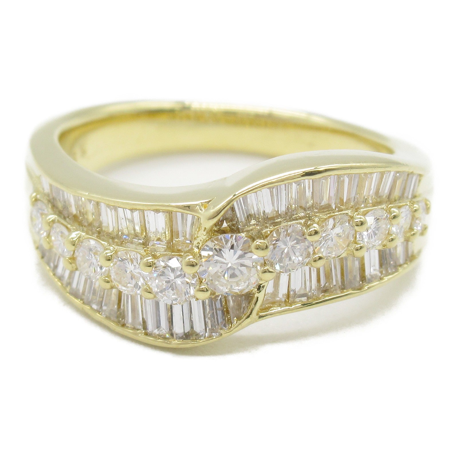 K18 Yellow Gold Diamond Ring Jewelry