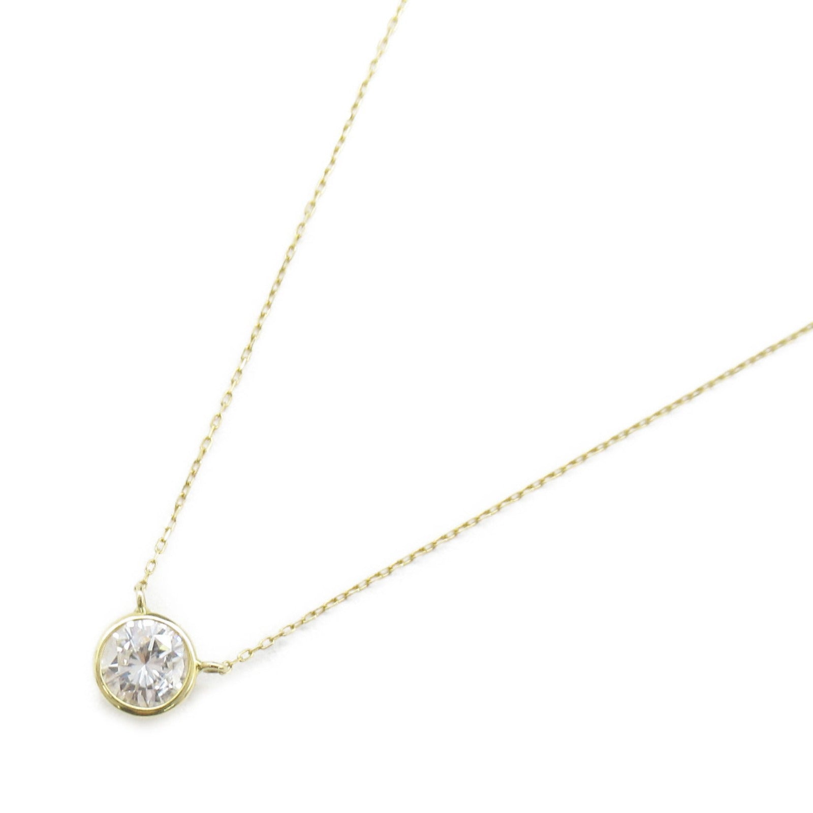 K18 Yellow Gold Diamond Necklace Jewelry