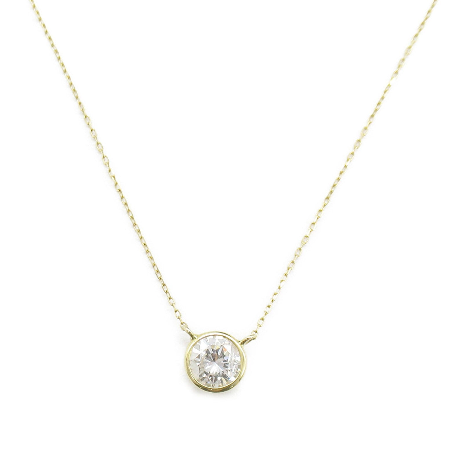 K18 Yellow Gold Diamond Necklace Jewelry