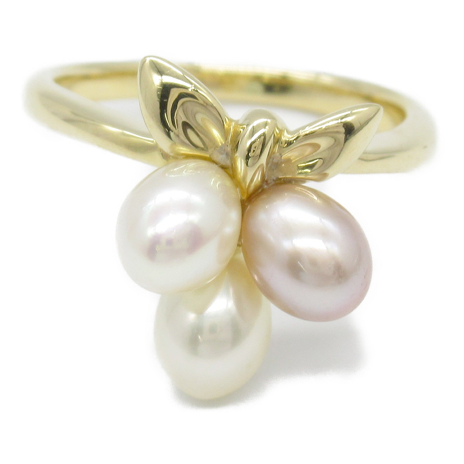 MIKIMOTO Freshwater Pearl Ring K18 Yellow Gold