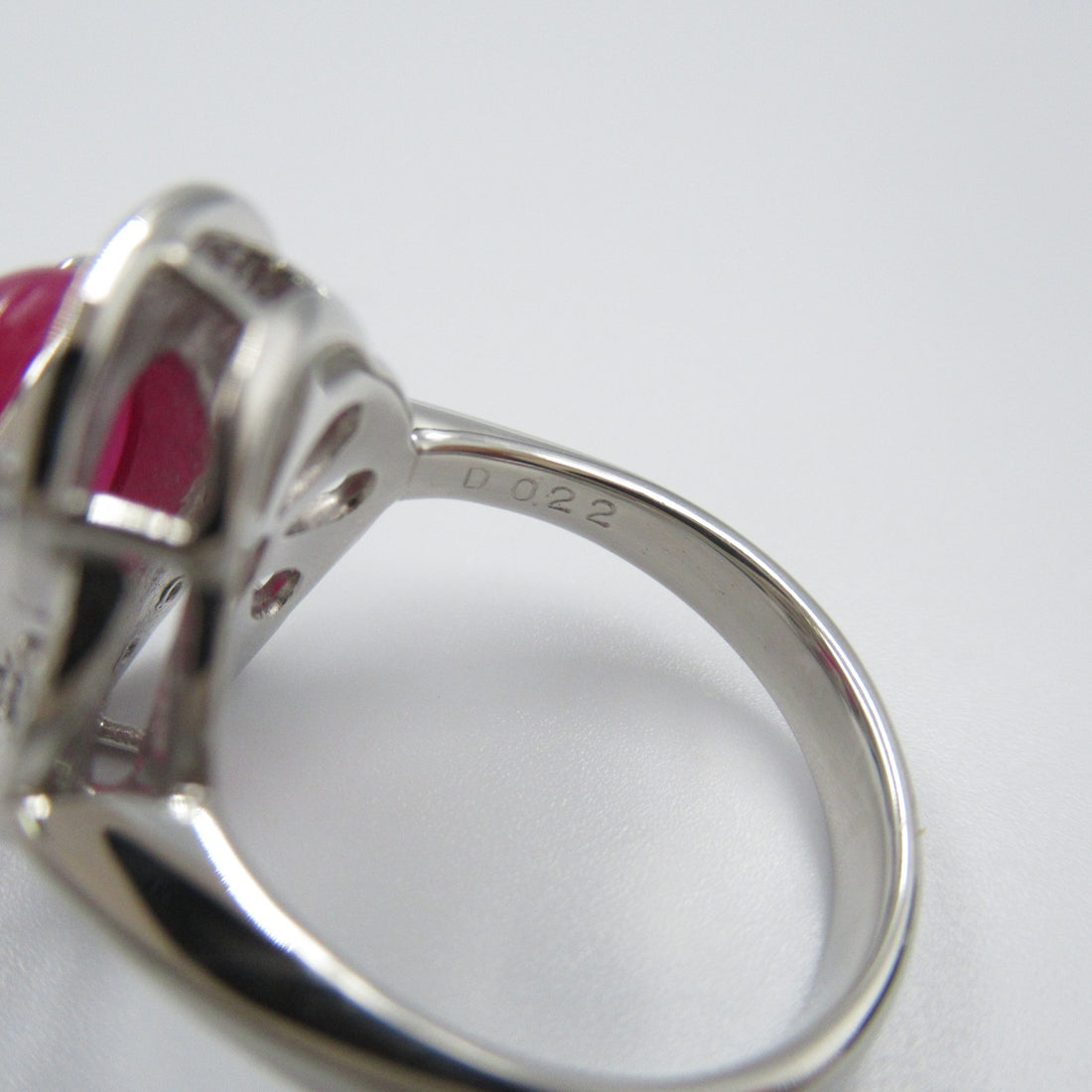 Ruby Diamond Ring Pt900 Platinum Jewelry