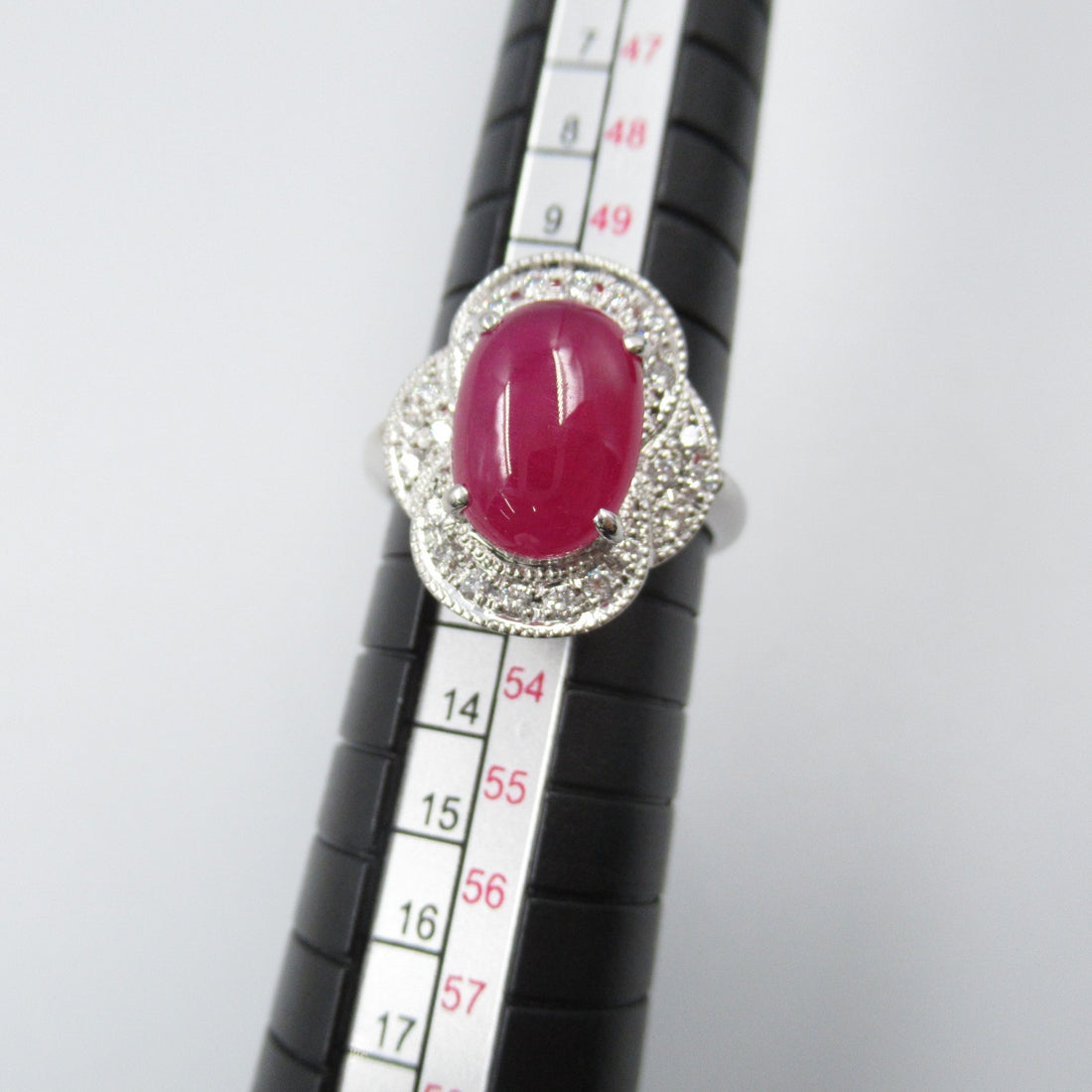 Ruby Diamond Ring Pt900 Platinum Jewelry