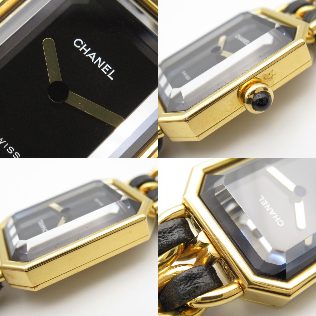 Chanel Premiere XL Watch Gold Plated Leather