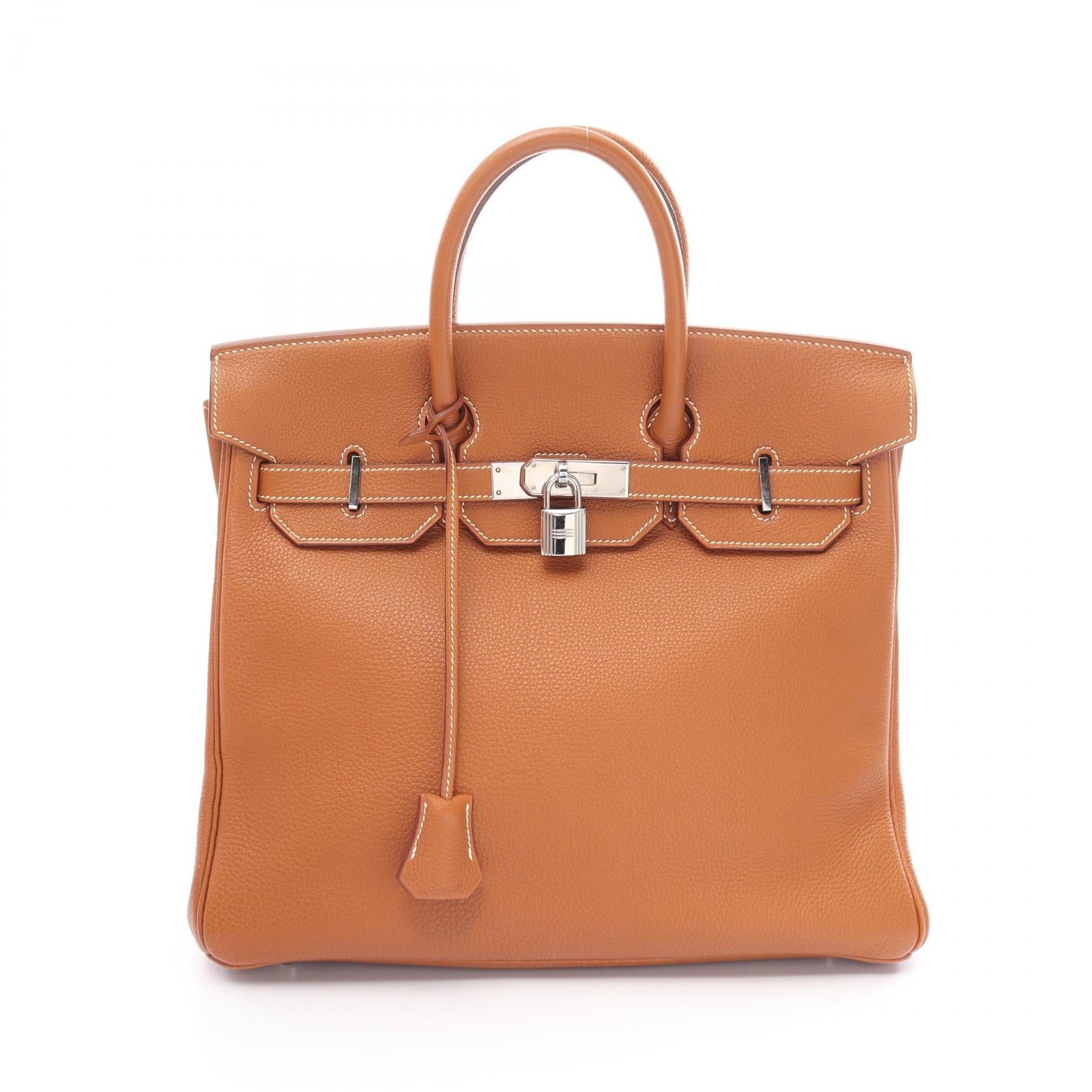 Hermes Haut a Courroies 32 Togo Handbag Brown