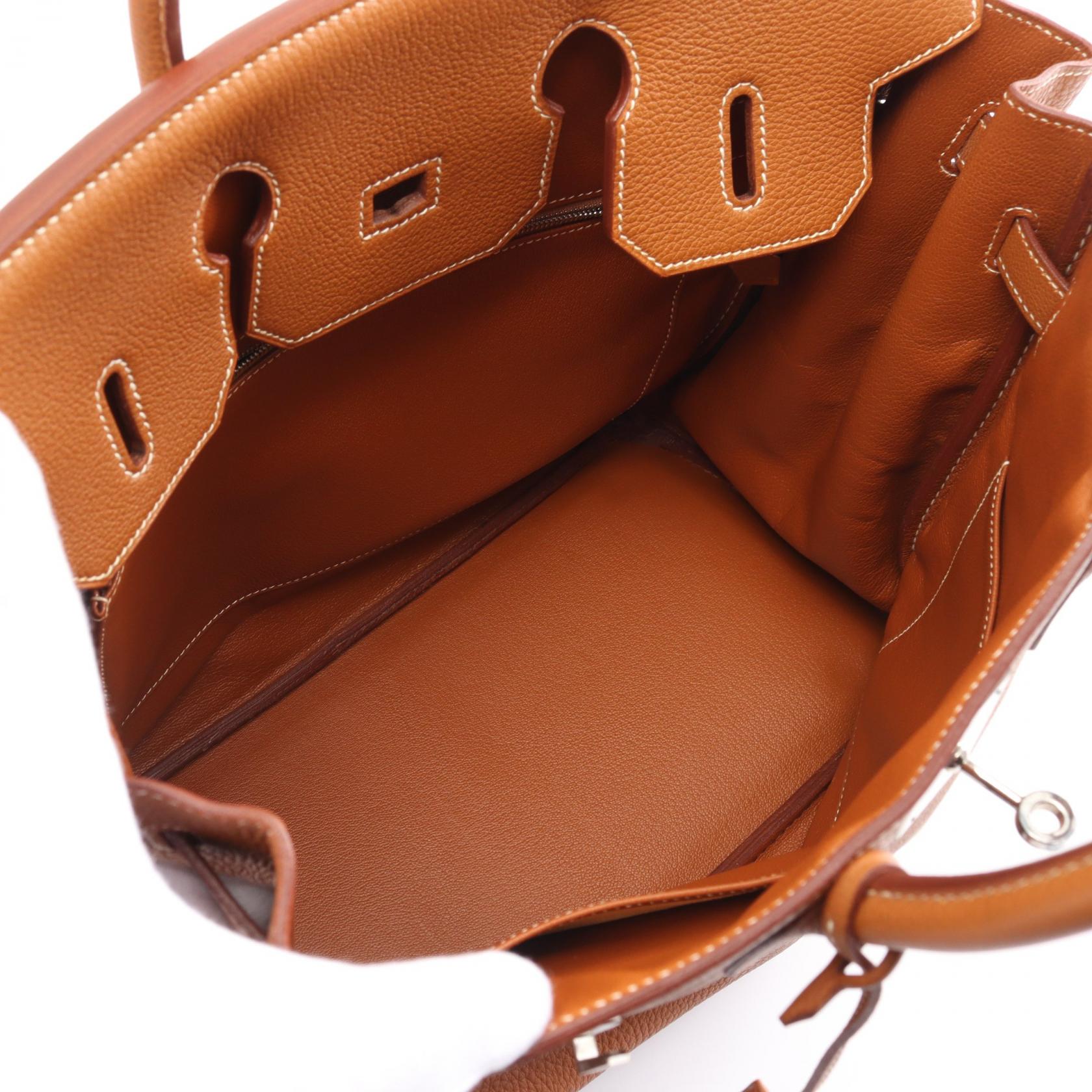 Hermes Haut a Courroies 32 Togo Handbag Brown