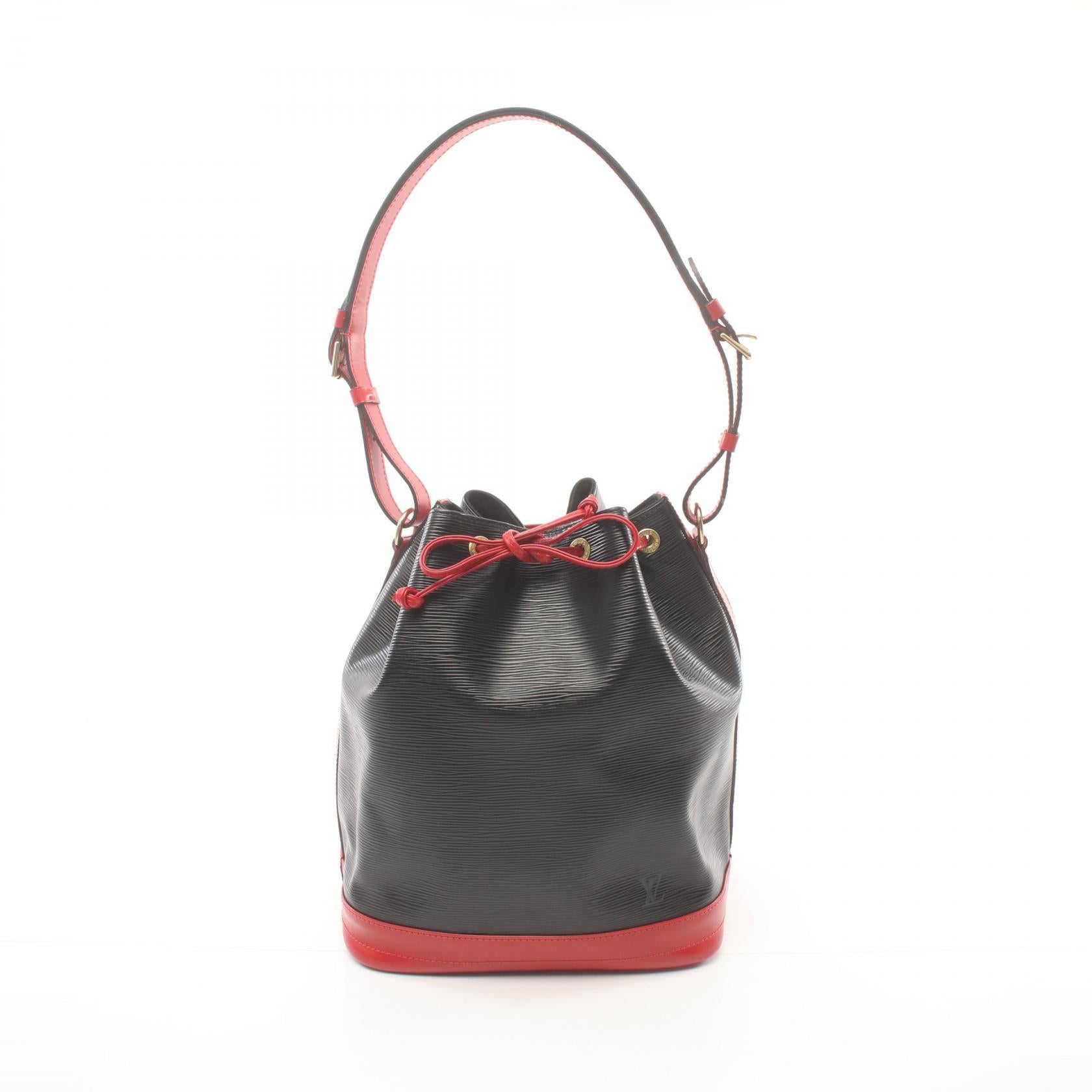 Louis Vuitton Noe Epi Noir Red Shoulder Bag M44017