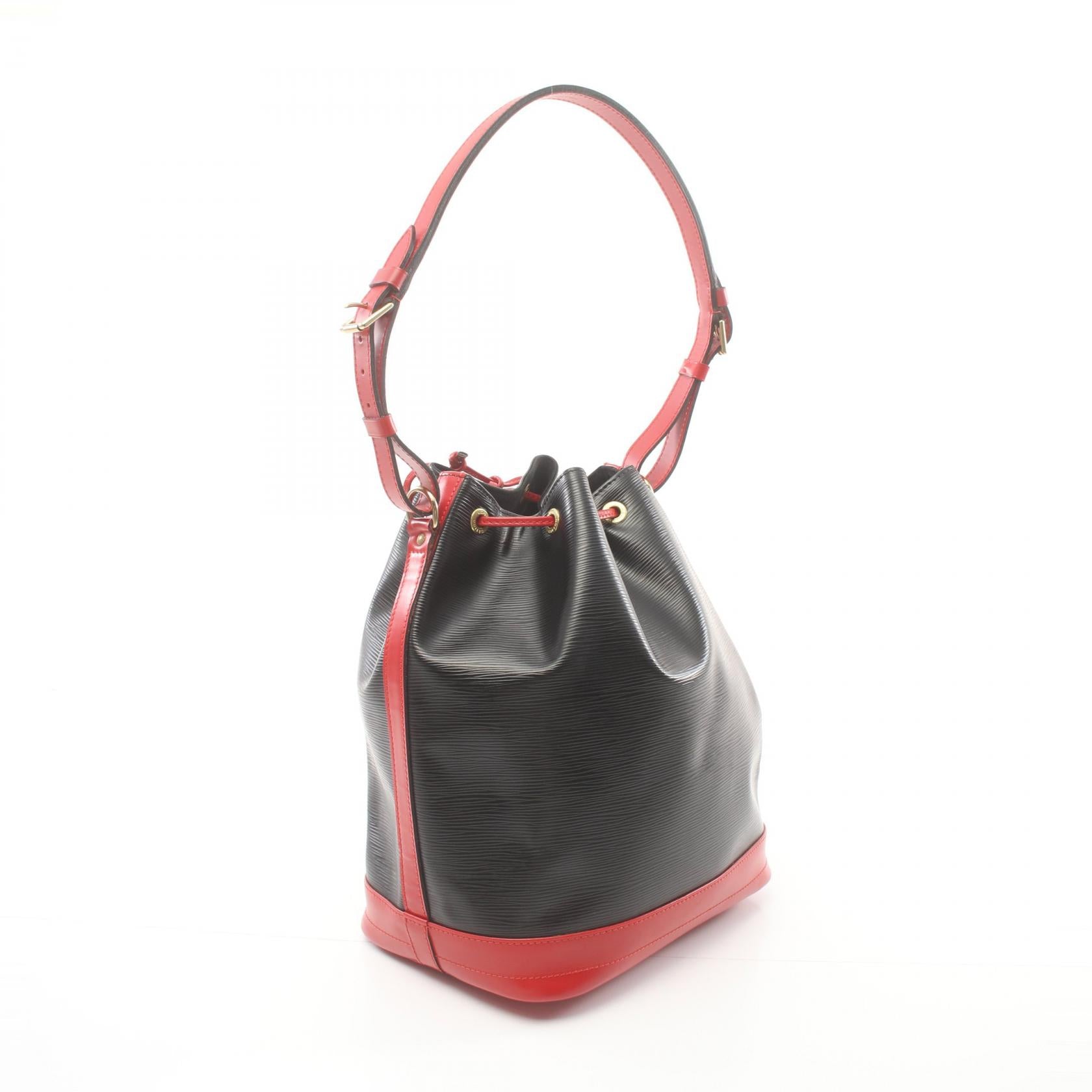 Louis Vuitton Noe Epi Noir Red Shoulder Bag M44017