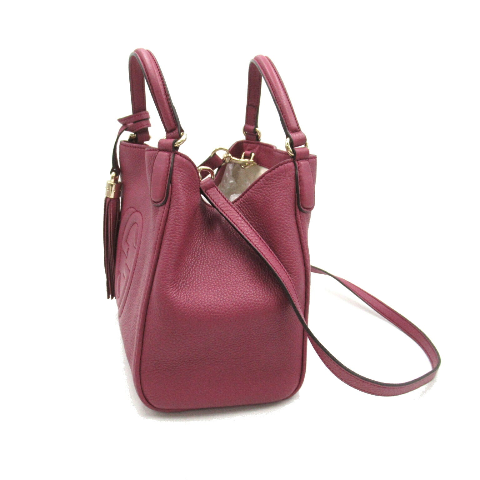 Gucci Soho Leather 2way Shoulder Bag Purple