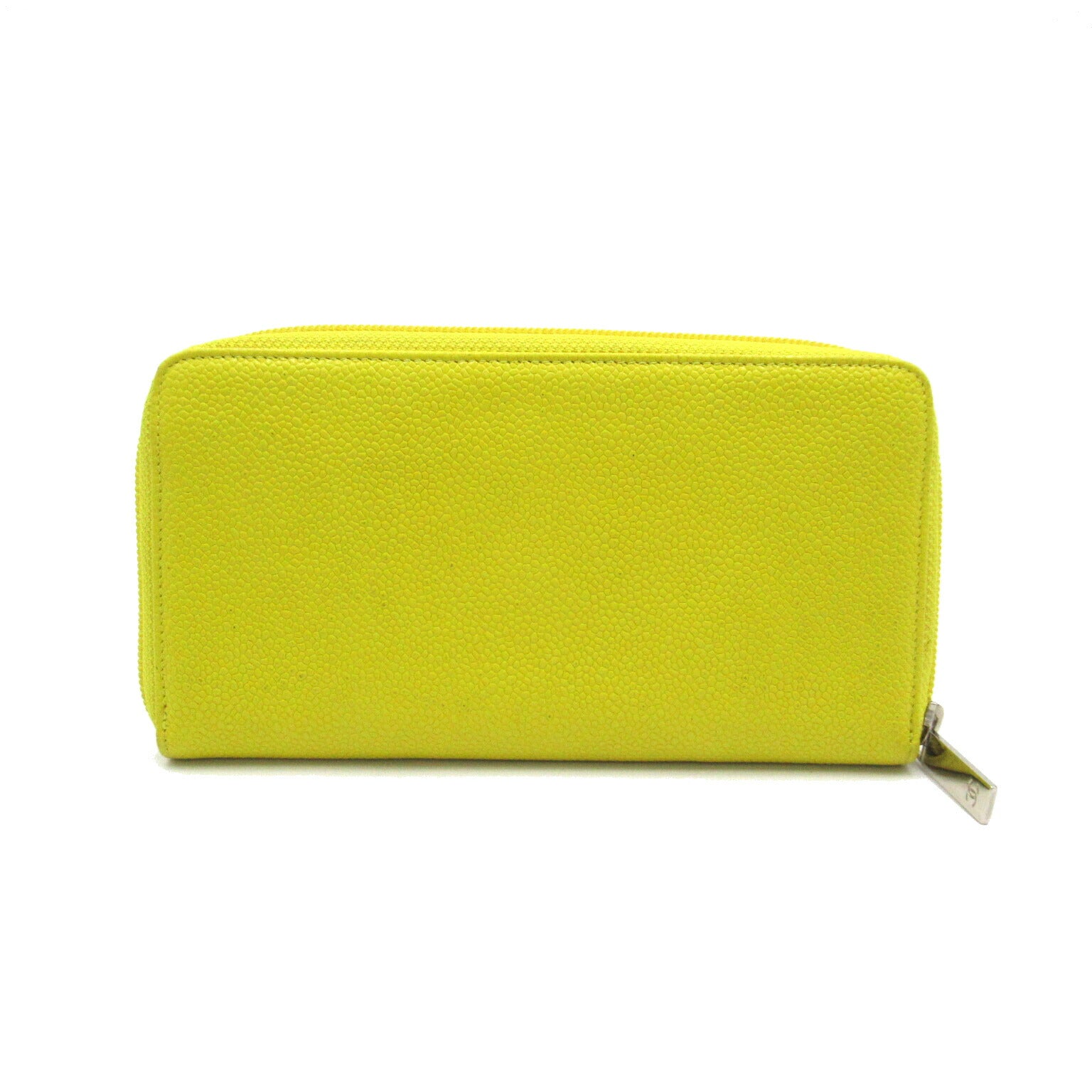 Chanel Caviar Skin Round Wallet Yellow