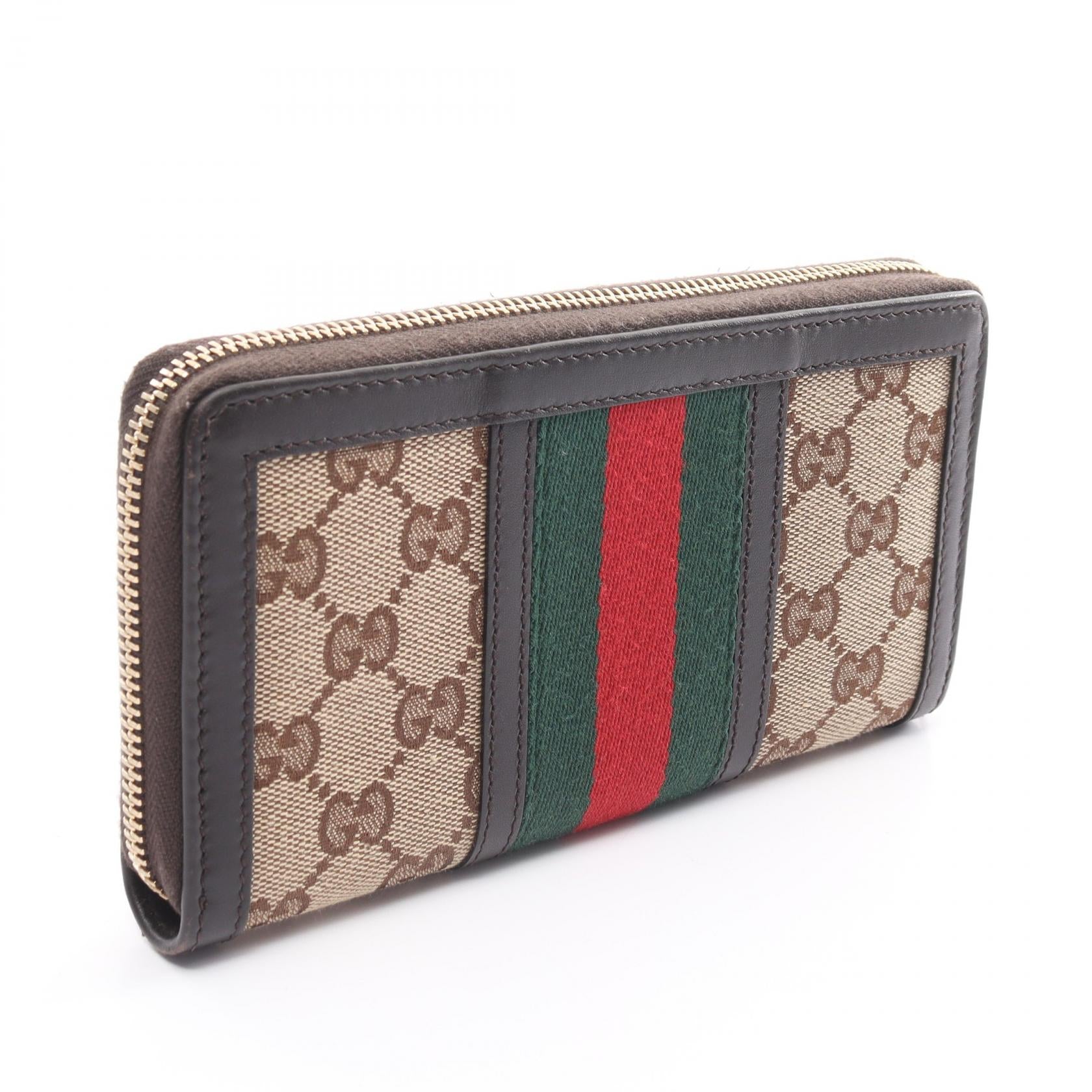 Gucci GG Canvas Bamboo Wallet Beige Multicolor