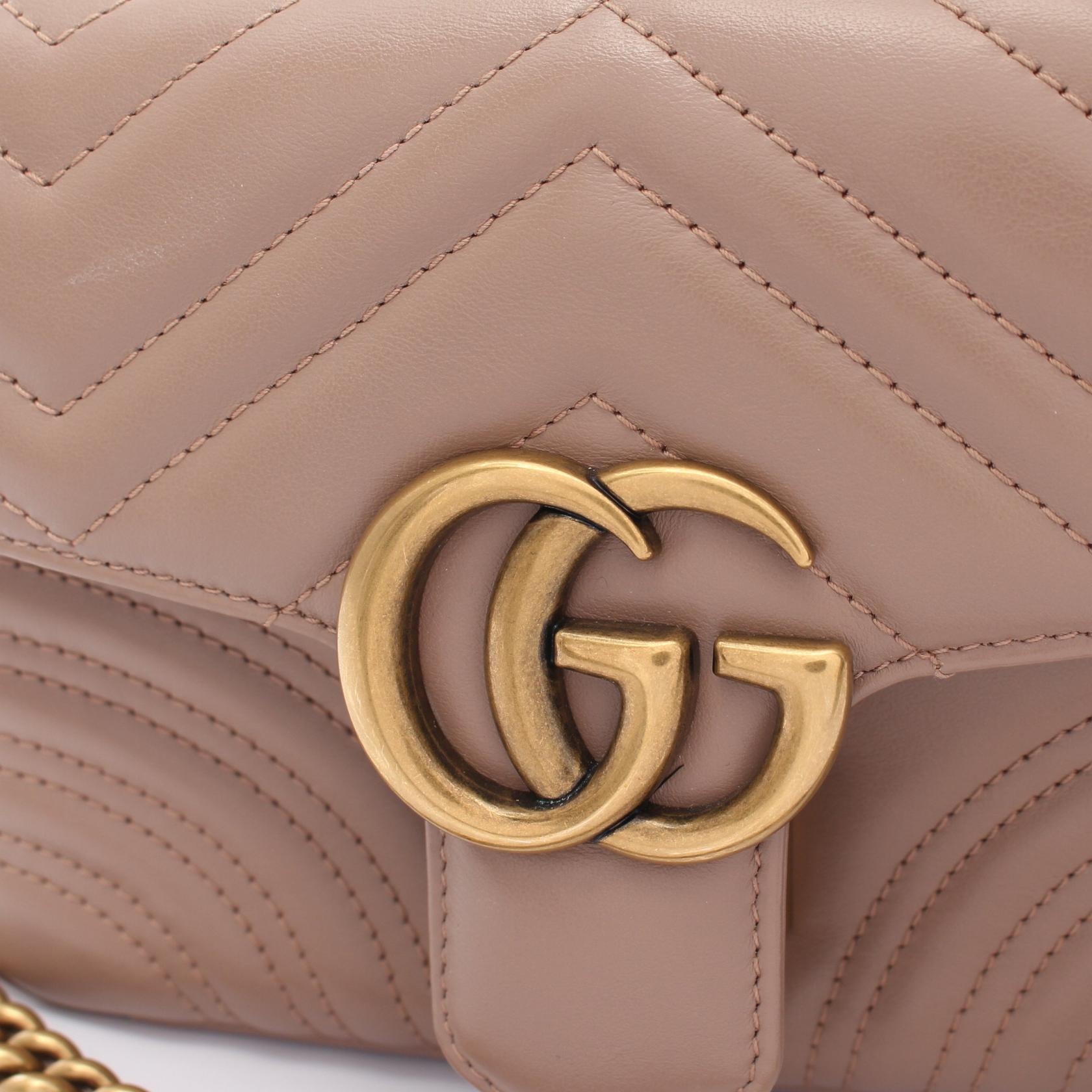 Gucci Mini Top Handle Bag GG Marmont Leather