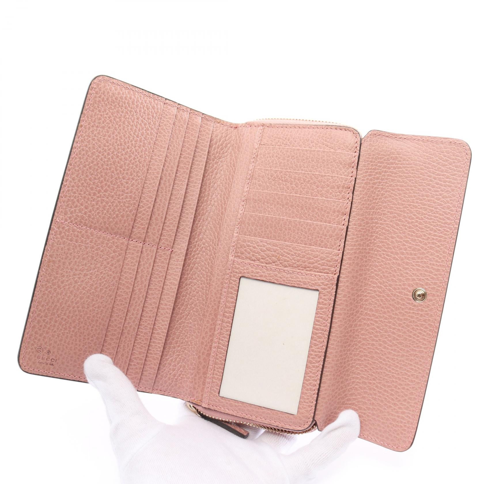 Gucci Leather Interlocking G Long Wallet