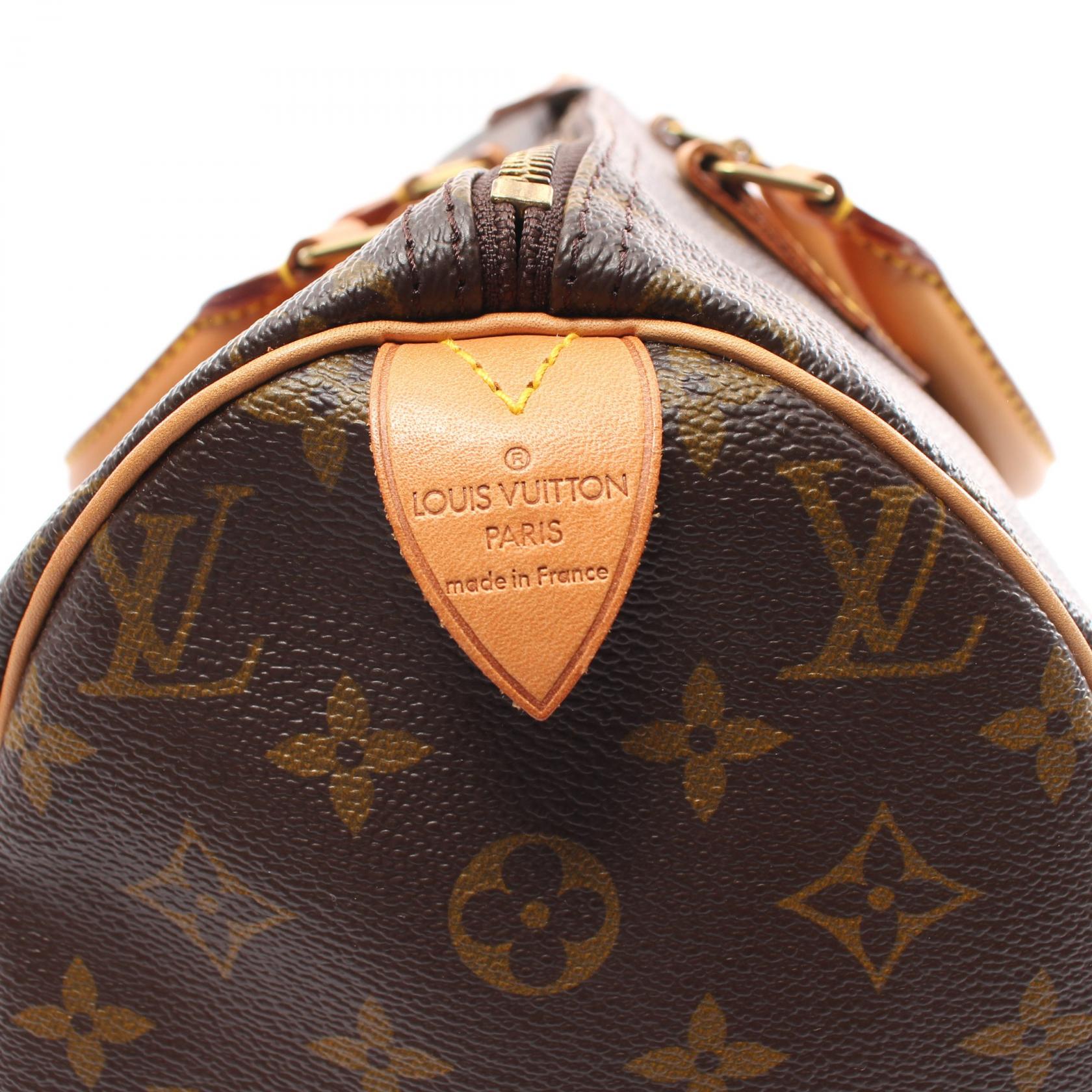 Louis Vuitton Speedy 30 Canvas Handbag M41526 in Very Good Condition