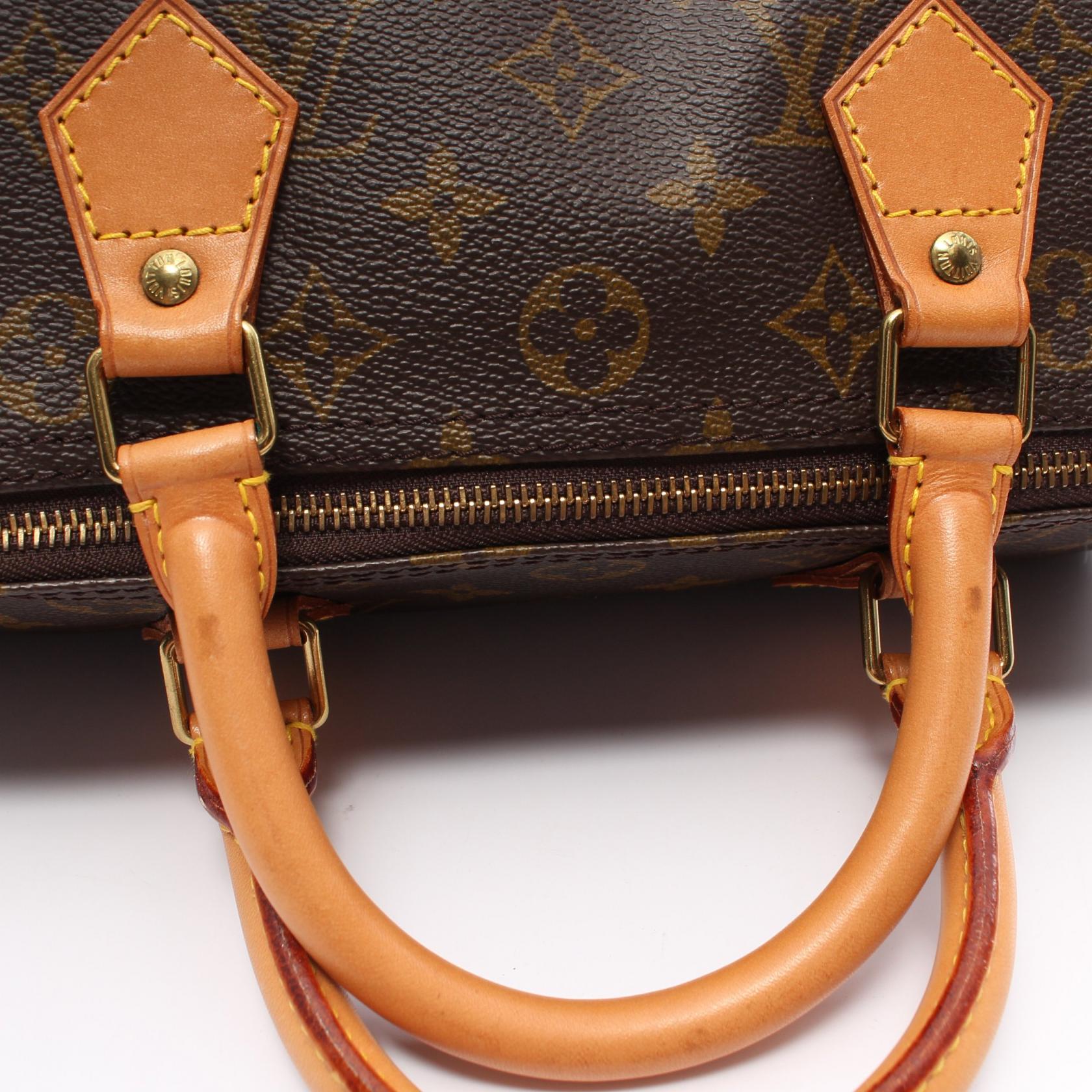 Louis Vuitton Speedy 30 Canvas Handbag M41526 in Very Good Condition