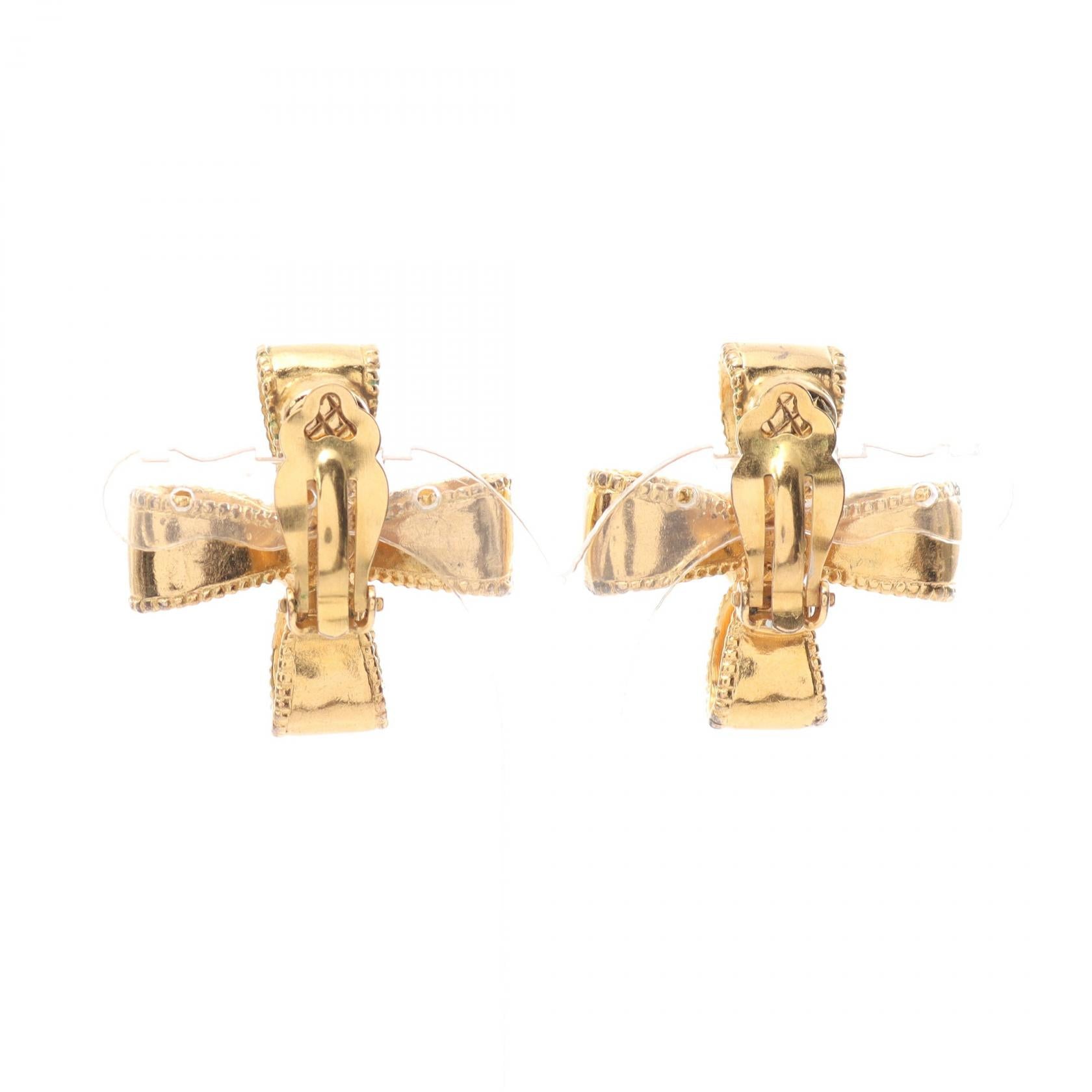 Chanel Coco Mark Earrings Gold Plated