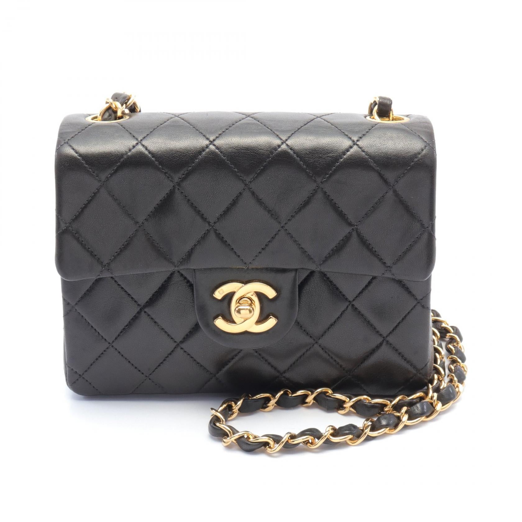 Chanel Mini Matelasse Shoulder Bag Black