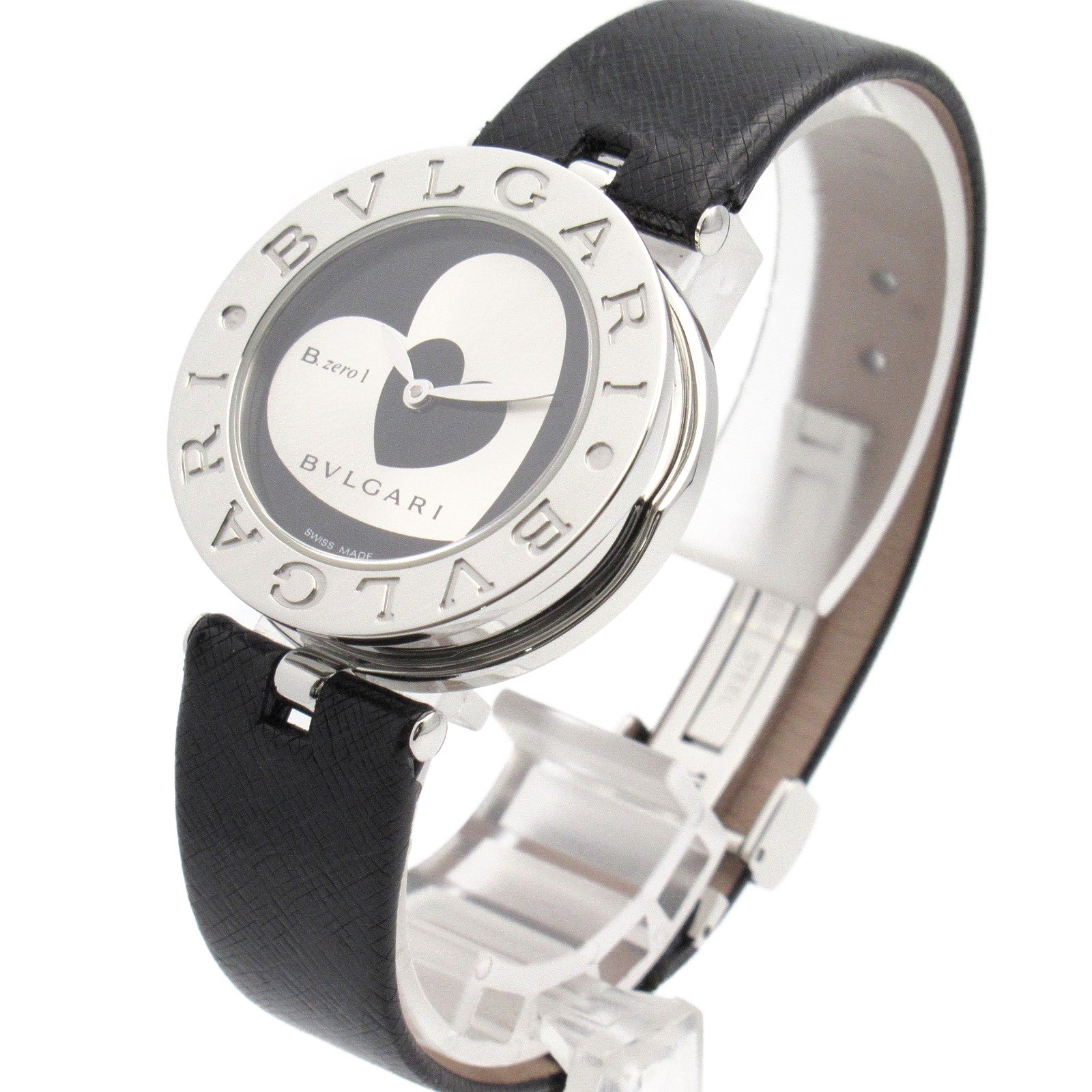 Bvlgari B-zero1 Stainless Steel Leather Watch BZ30S