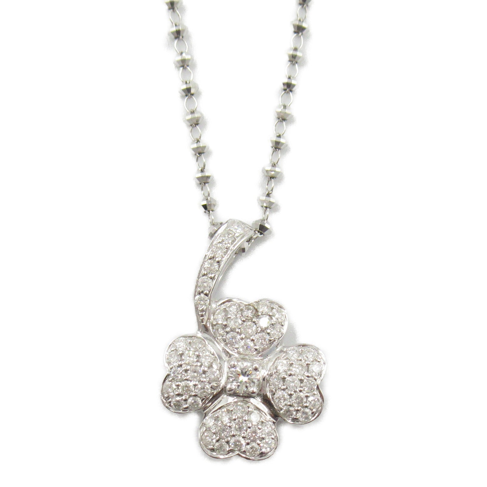 K18WG White Gold Diamond Necklace