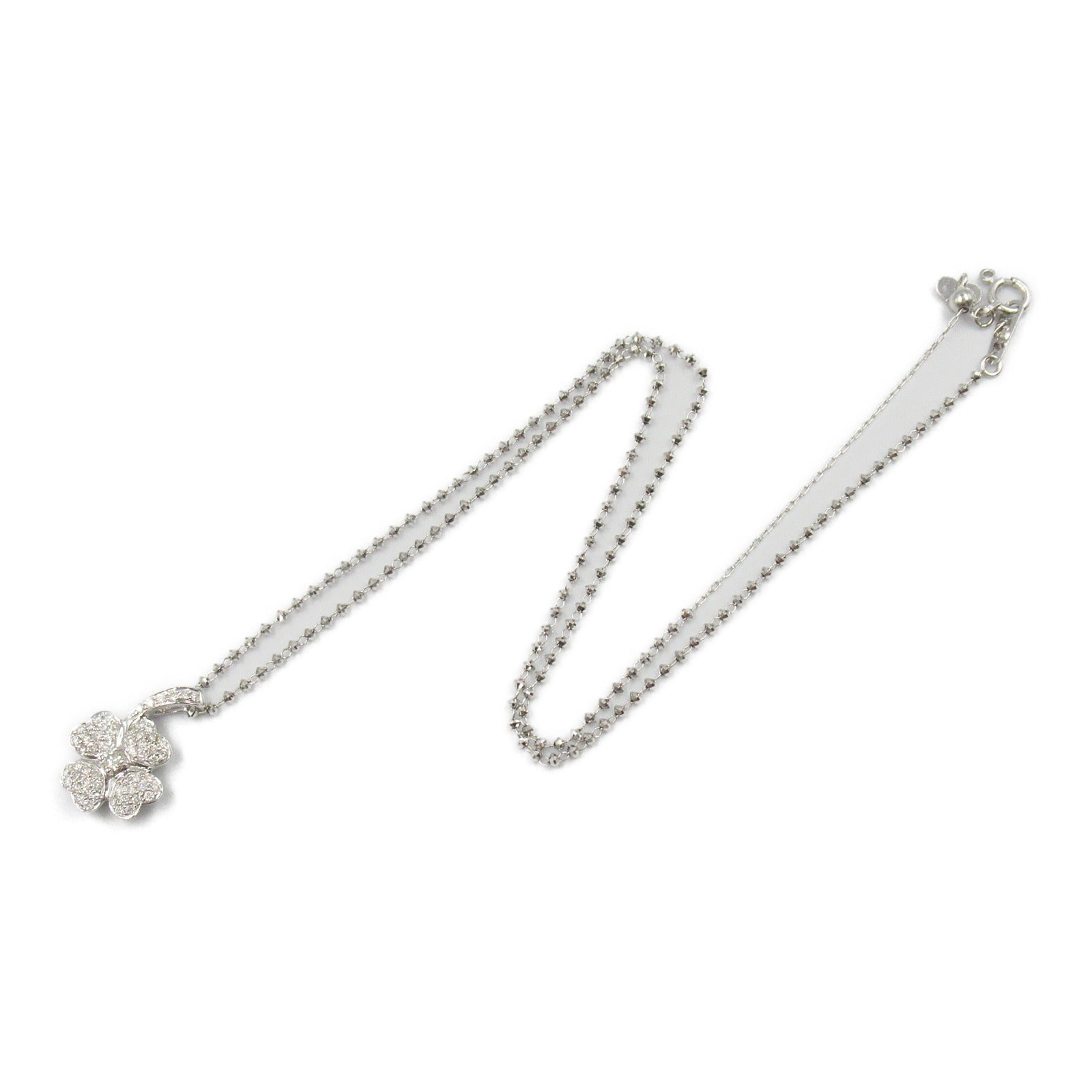 K18WG White Gold Diamond Necklace