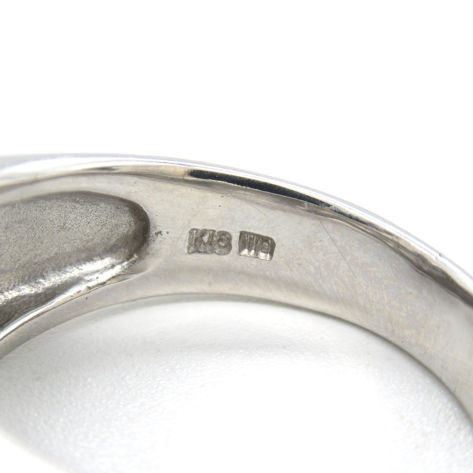 K18WG White Gold Diamond Ring Jewelry