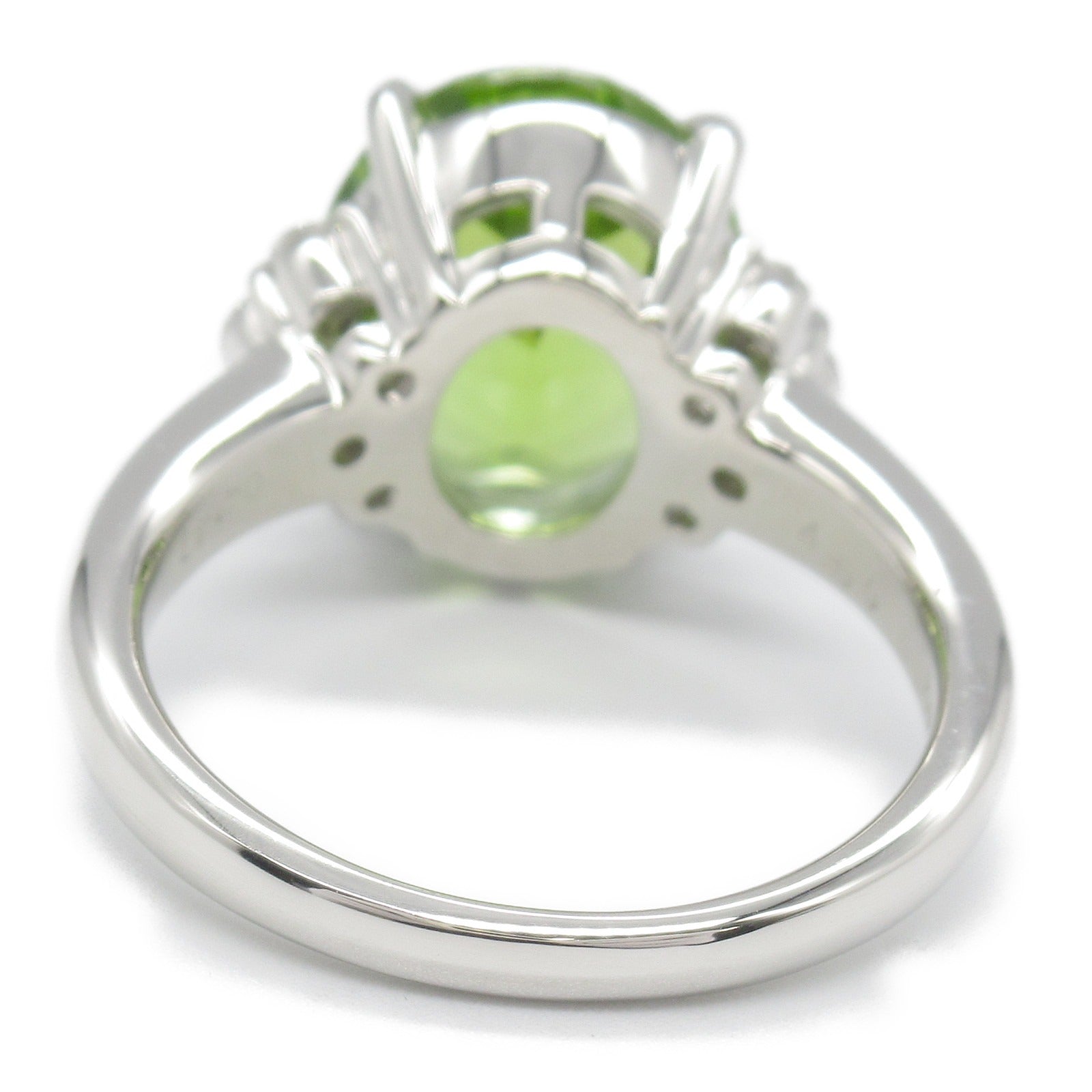 Platinum Peridot Diamond Ring Jewelry