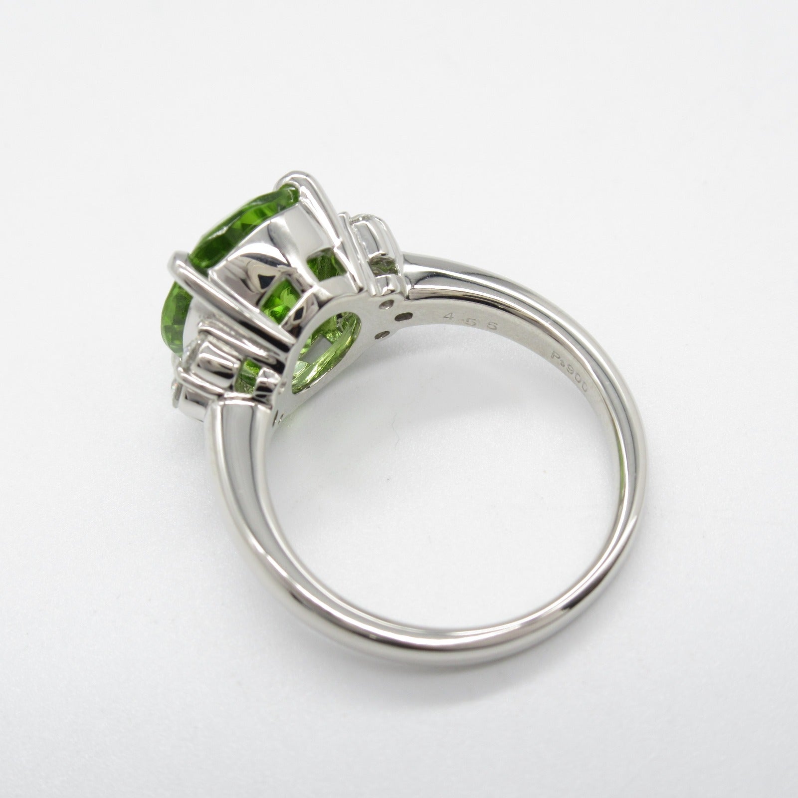 Platinum Peridot Diamond Ring Jewelry