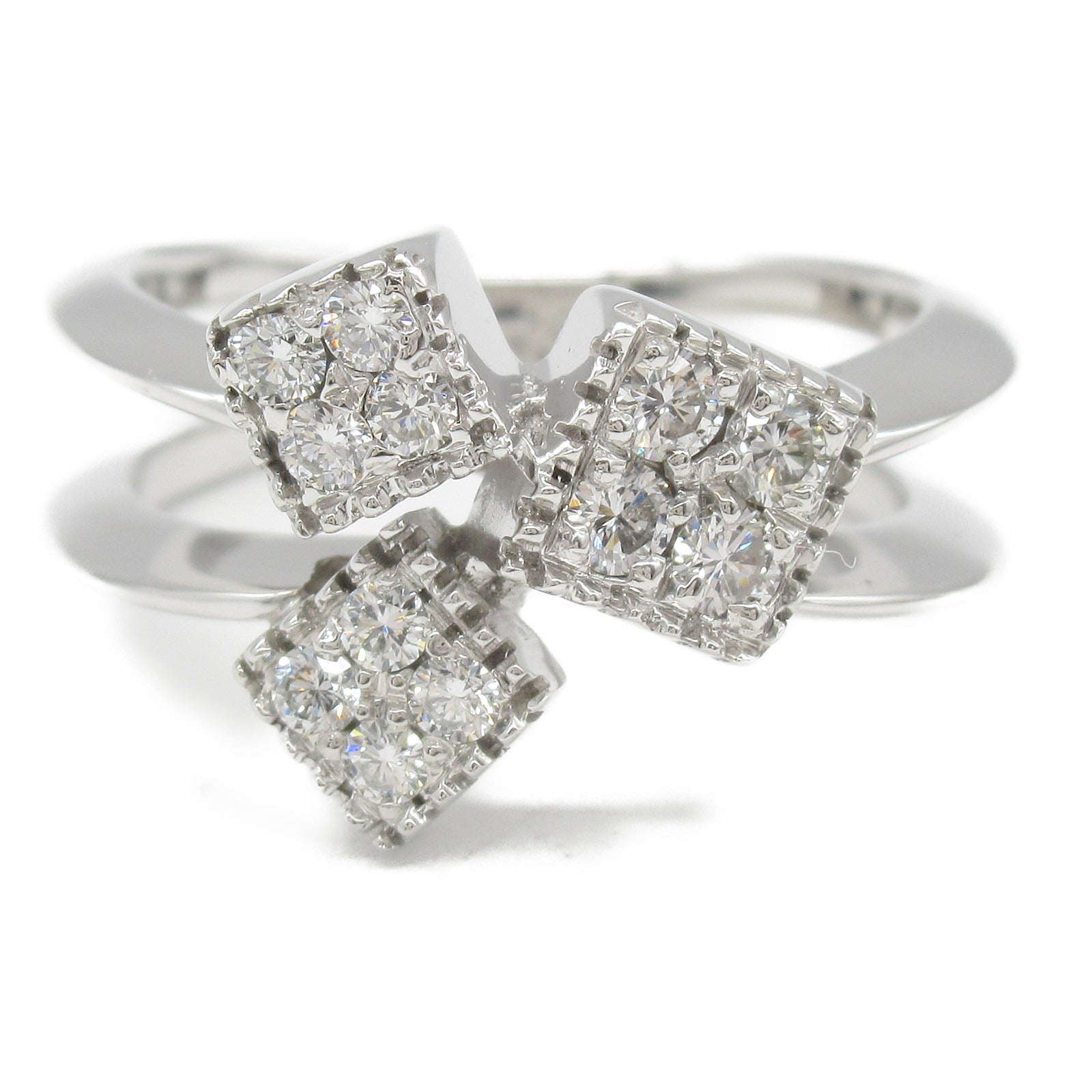 K18WG White Gold Diamond Ring