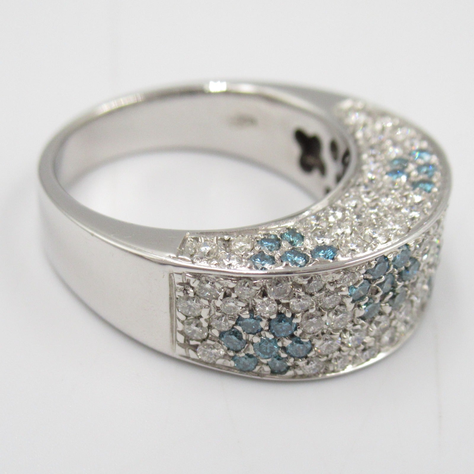 K18WG White Gold Diamond Ring Jewelry