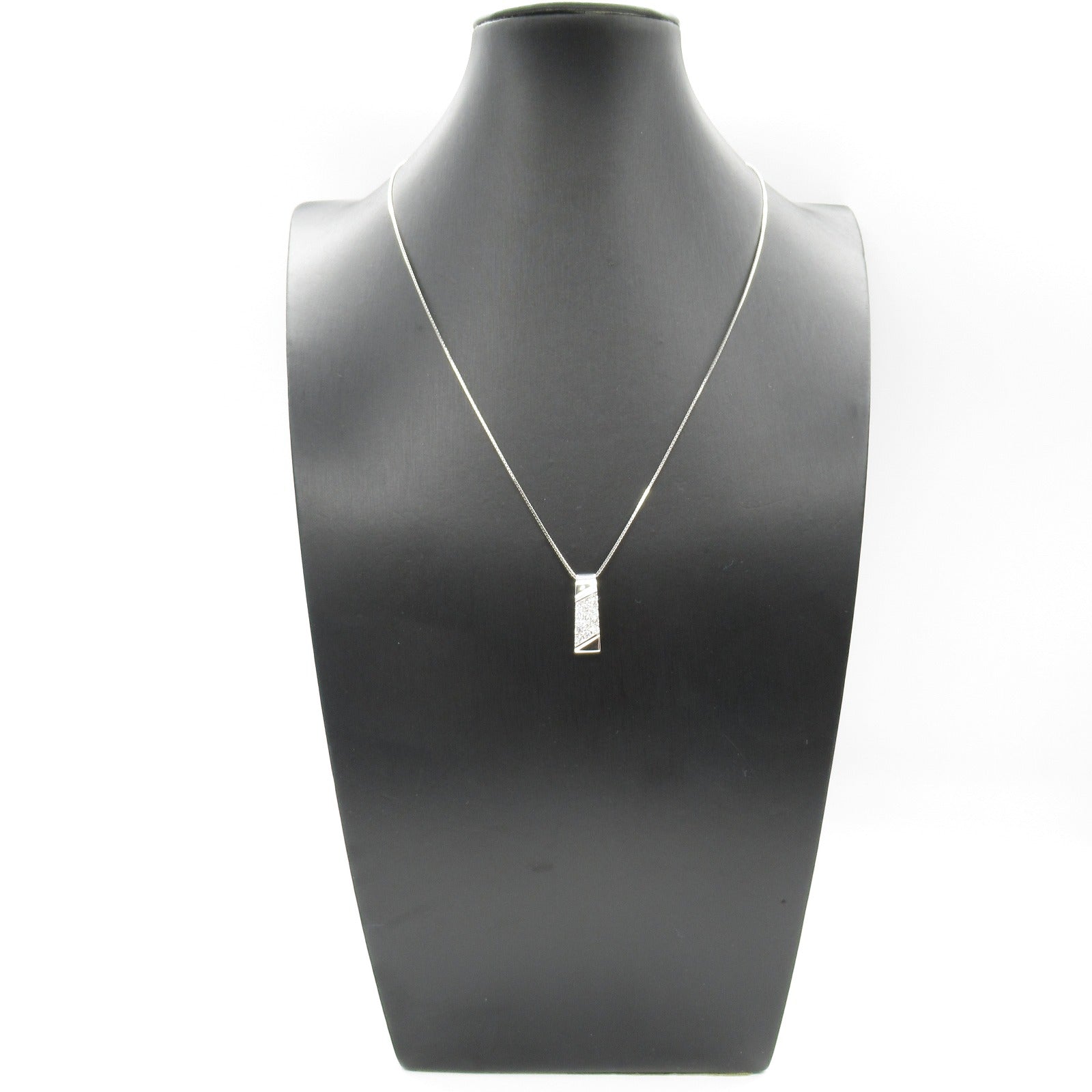 K18WG White Gold Diamond Necklace Jewelry