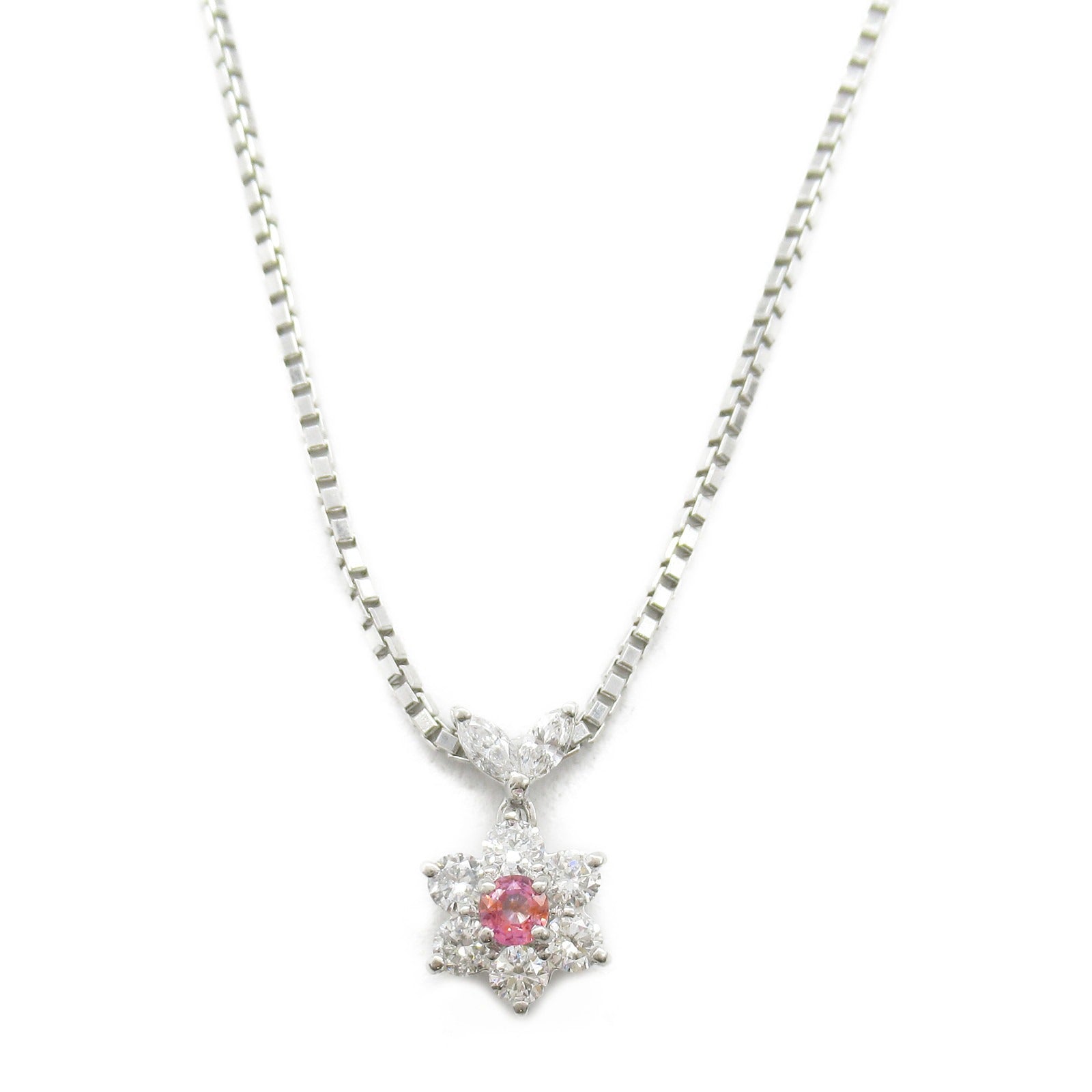 Platinum Sapphire Diamond Necklace