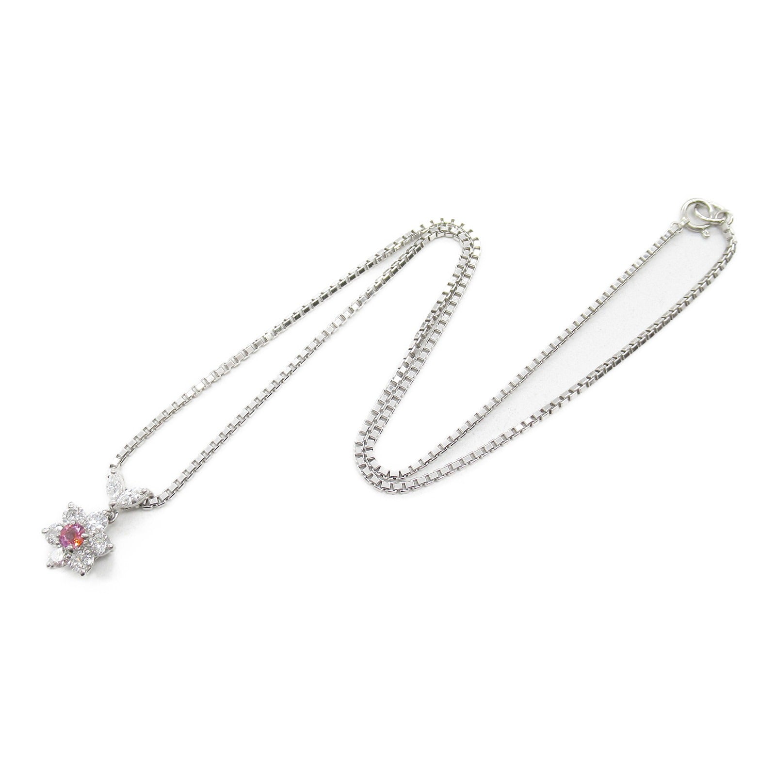 Platinum Sapphire Diamond Necklace