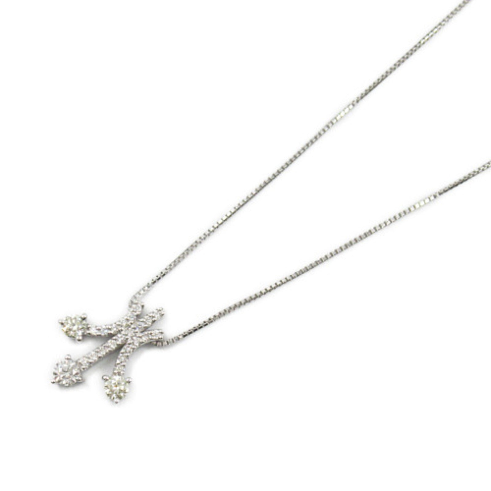 K18WG White Gold Diamond Necklace