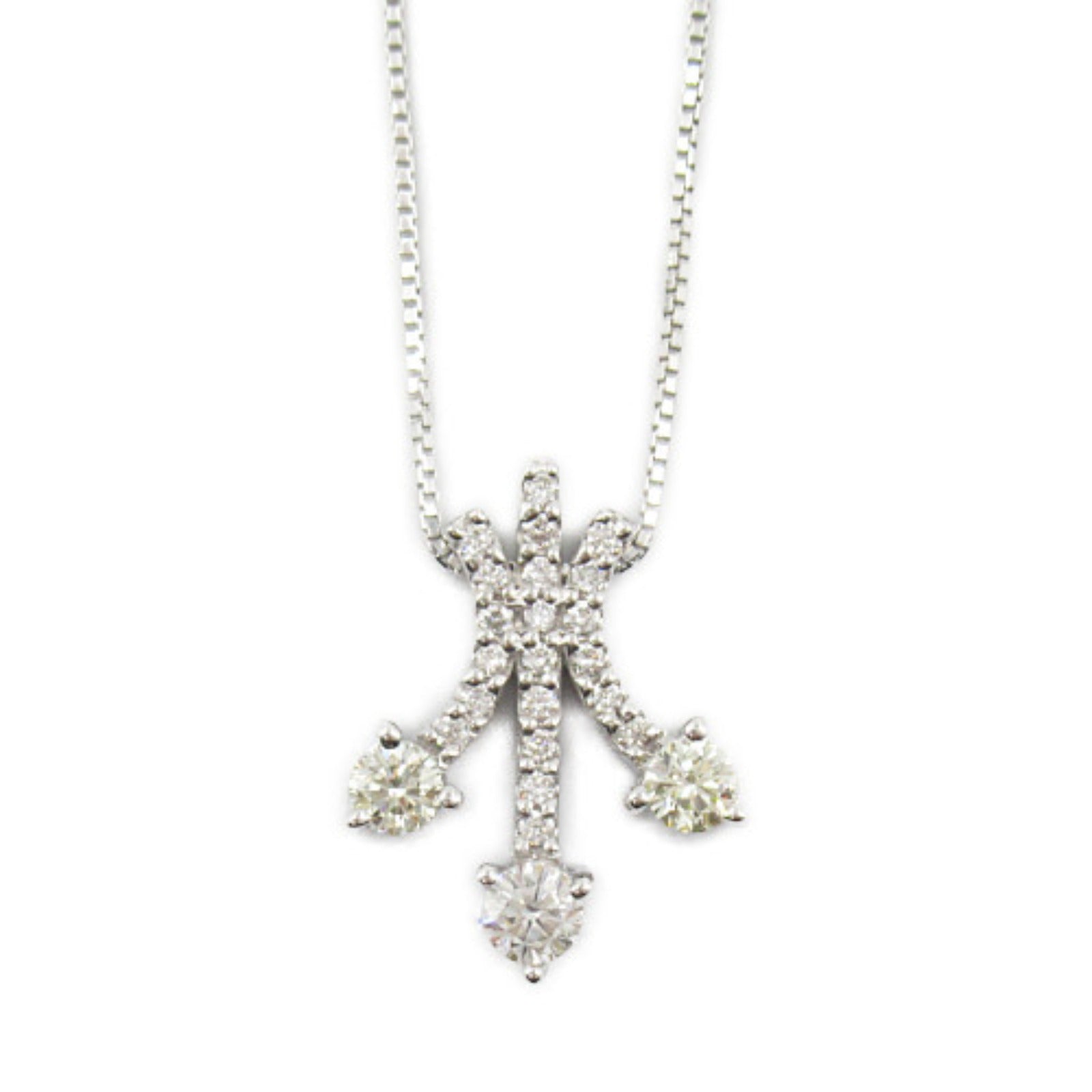 K18WG White Gold Diamond Necklace