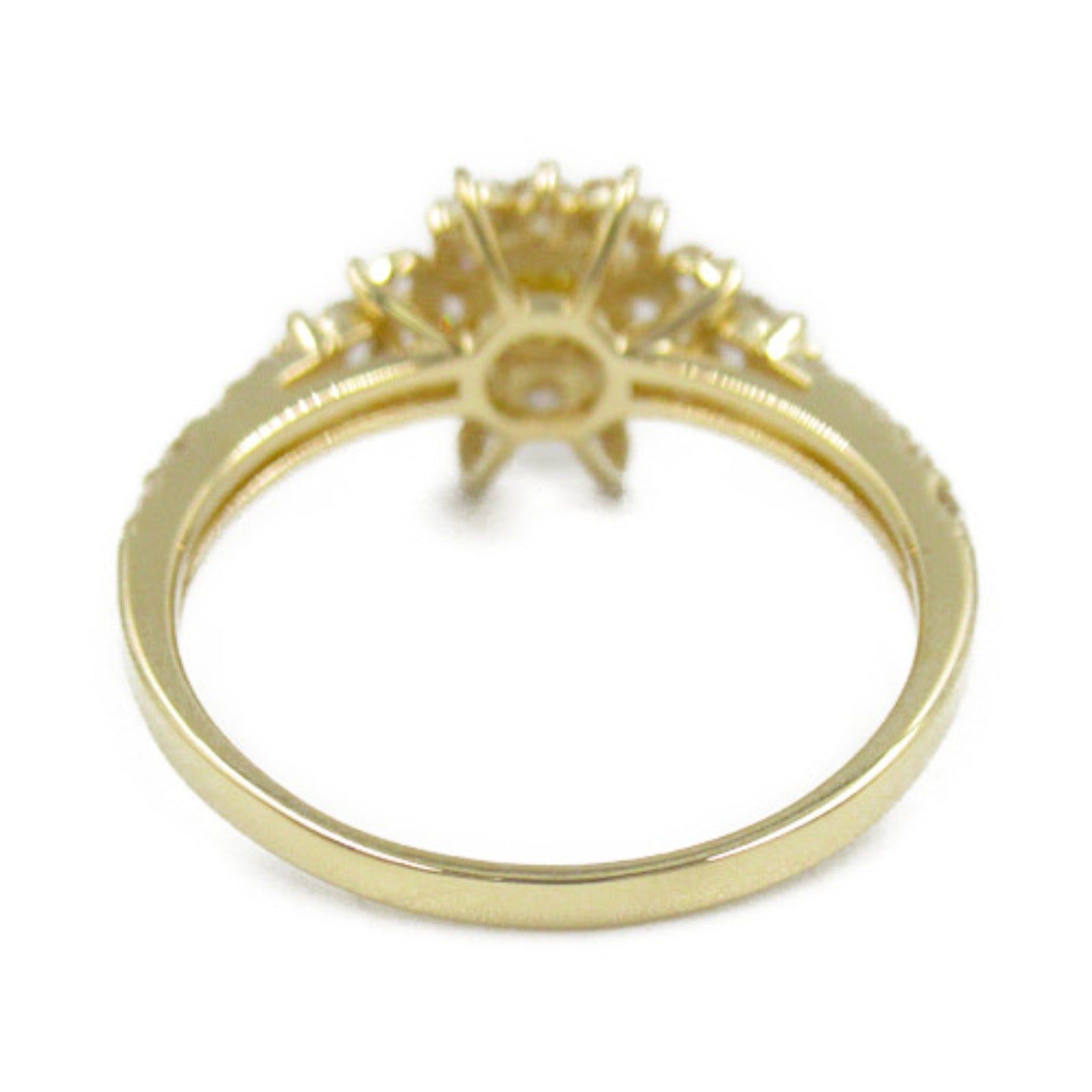 Yellow Diamond Ring K18 Yellow Gold Jewelry