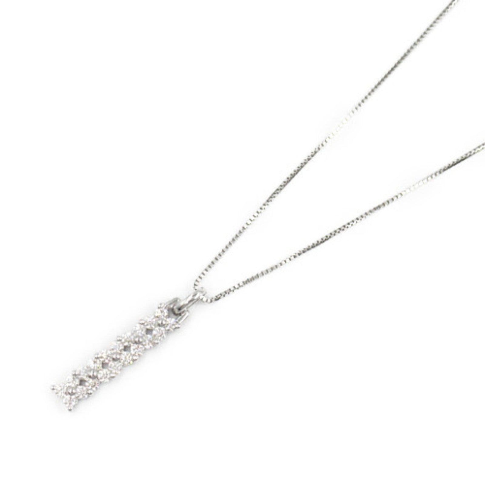 K18WG White Gold Diamond Necklace