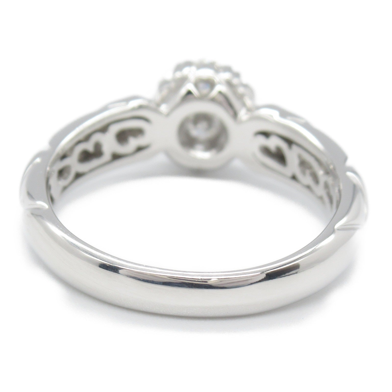 K18WG White Gold Diamond Ring Jewelry