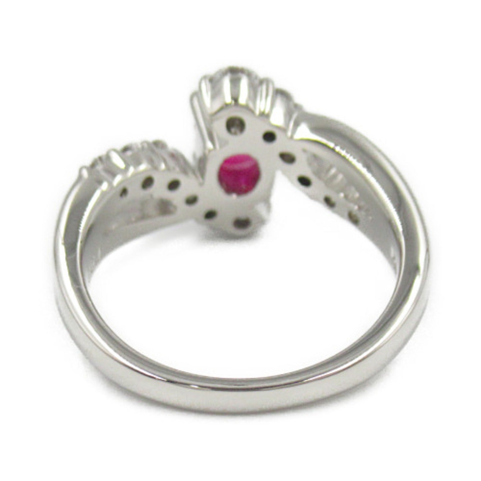 Burma Ruby Diamond Ring Pt900 Platinum