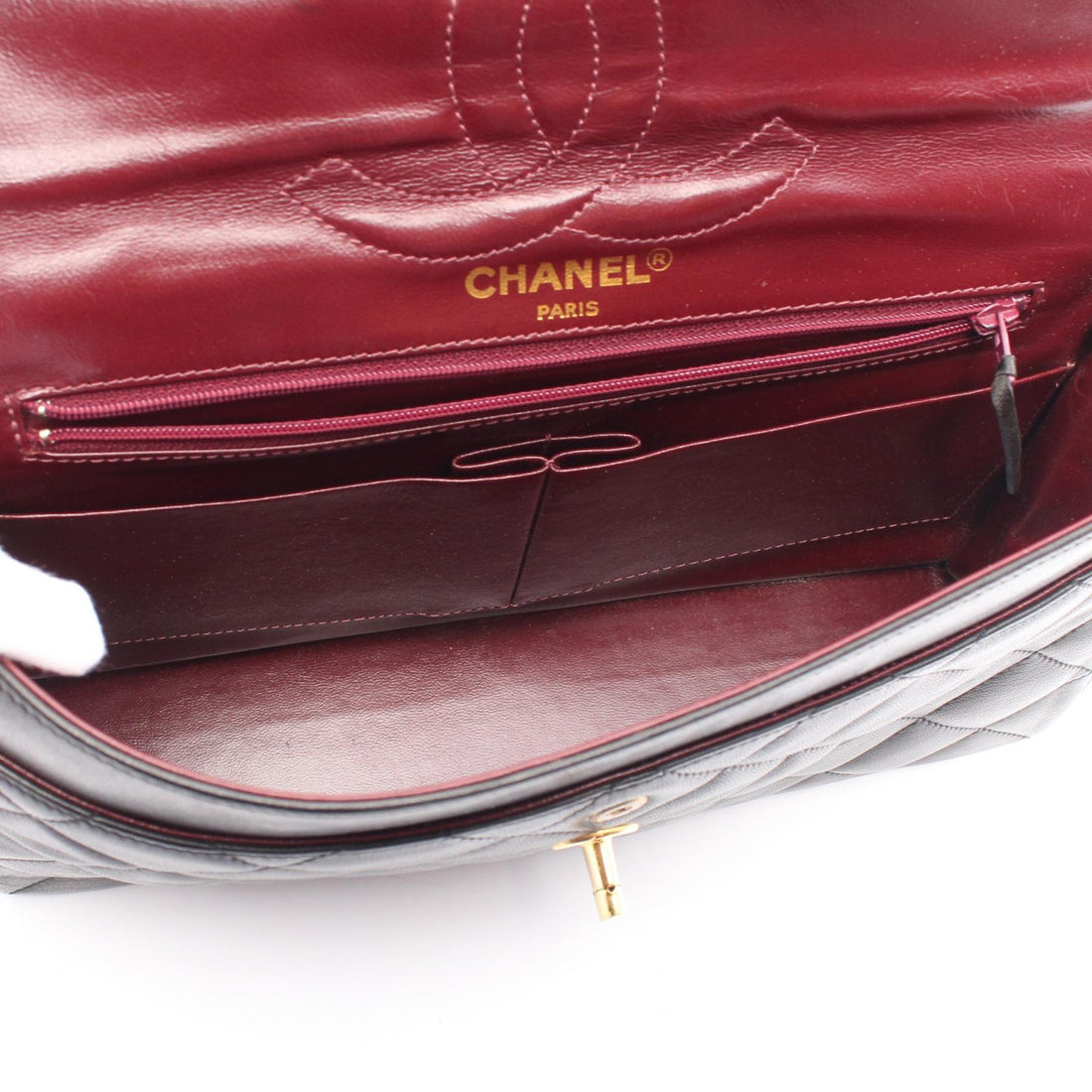 Chanel Matelasse Two-Tone Double Flap Bag Leather Shoulder Bag 2827317 in Very Good Condition