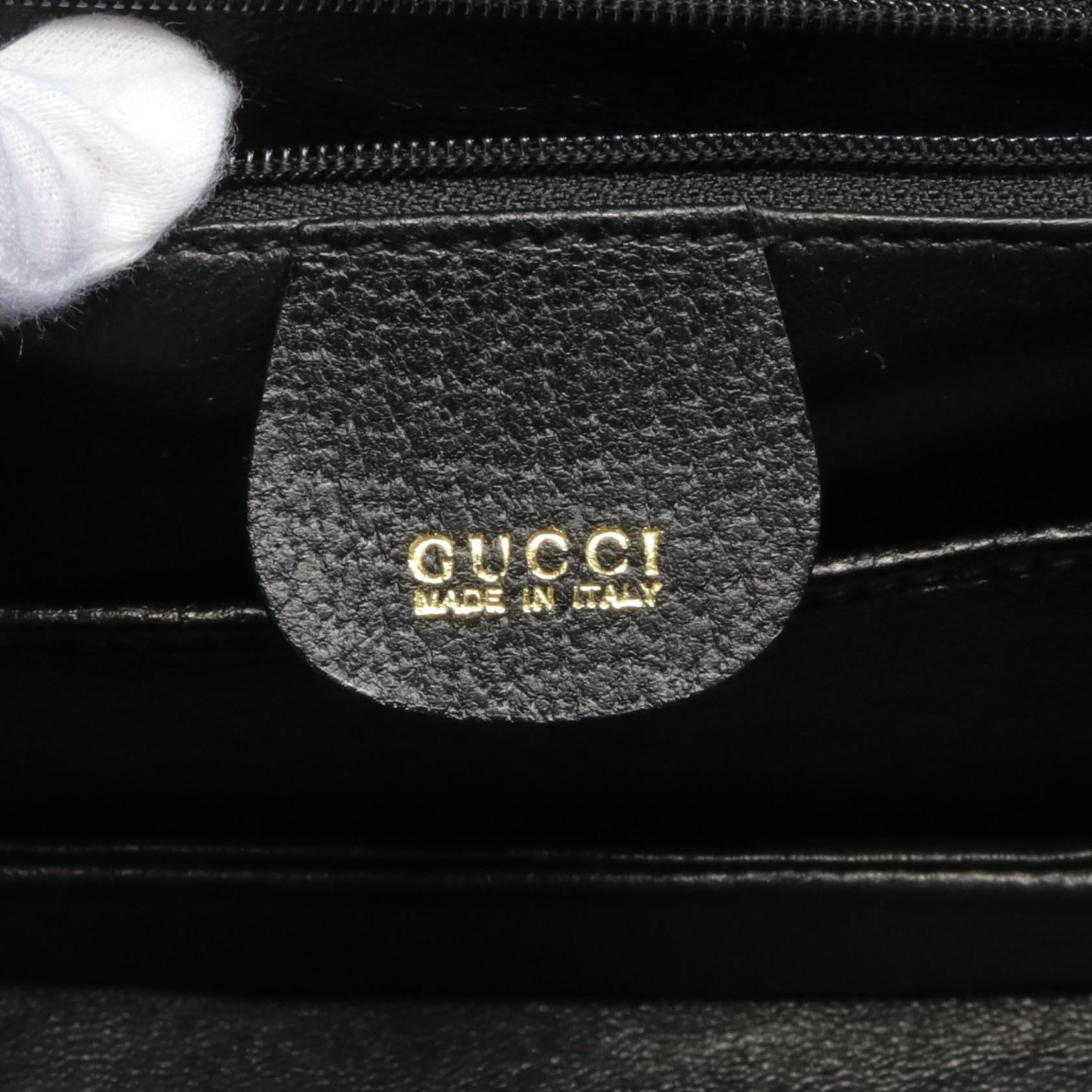 Gucci Bamboo Leather Handbag Black