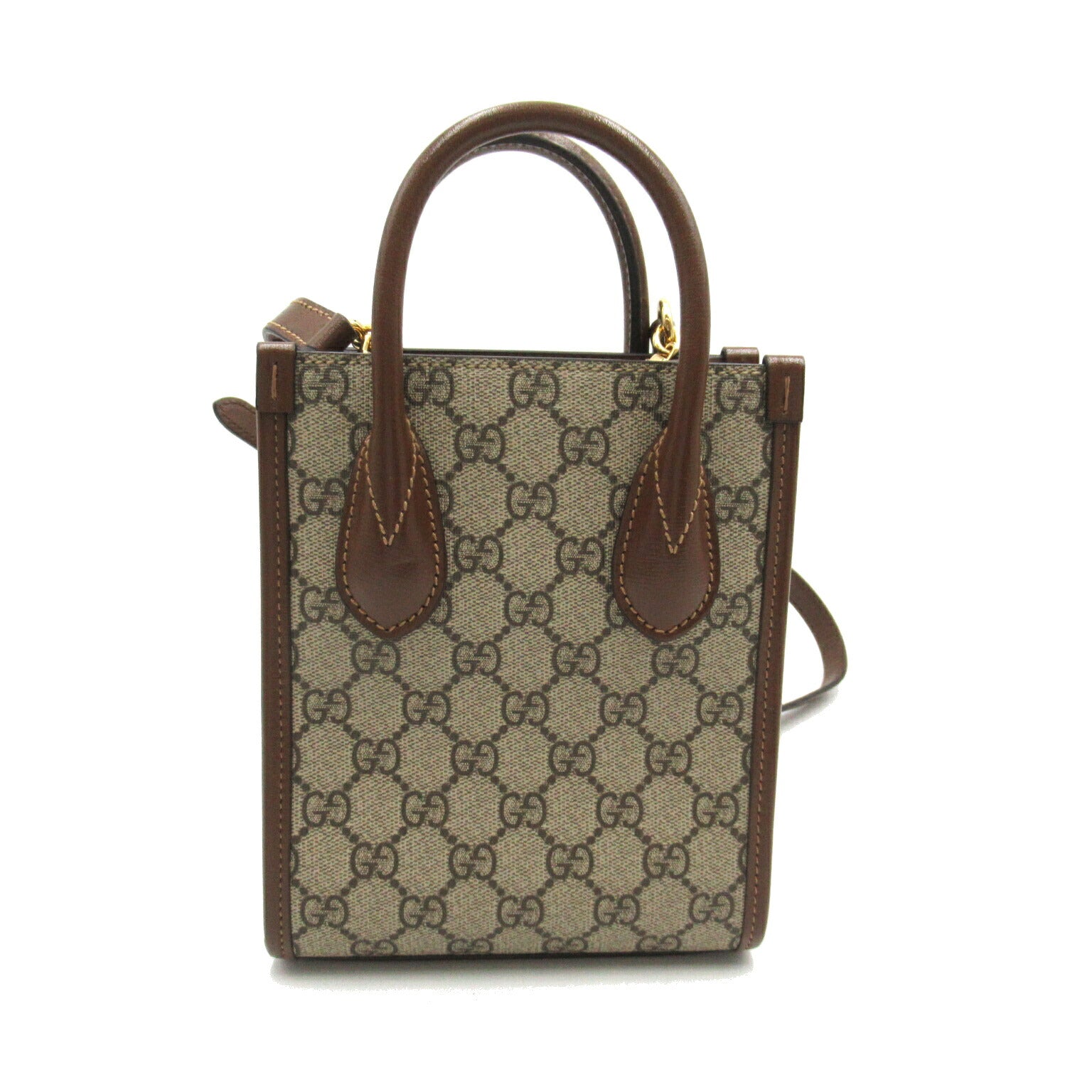 Gucci Interlocking G Mini Tote Bag PVC Canvas Leather