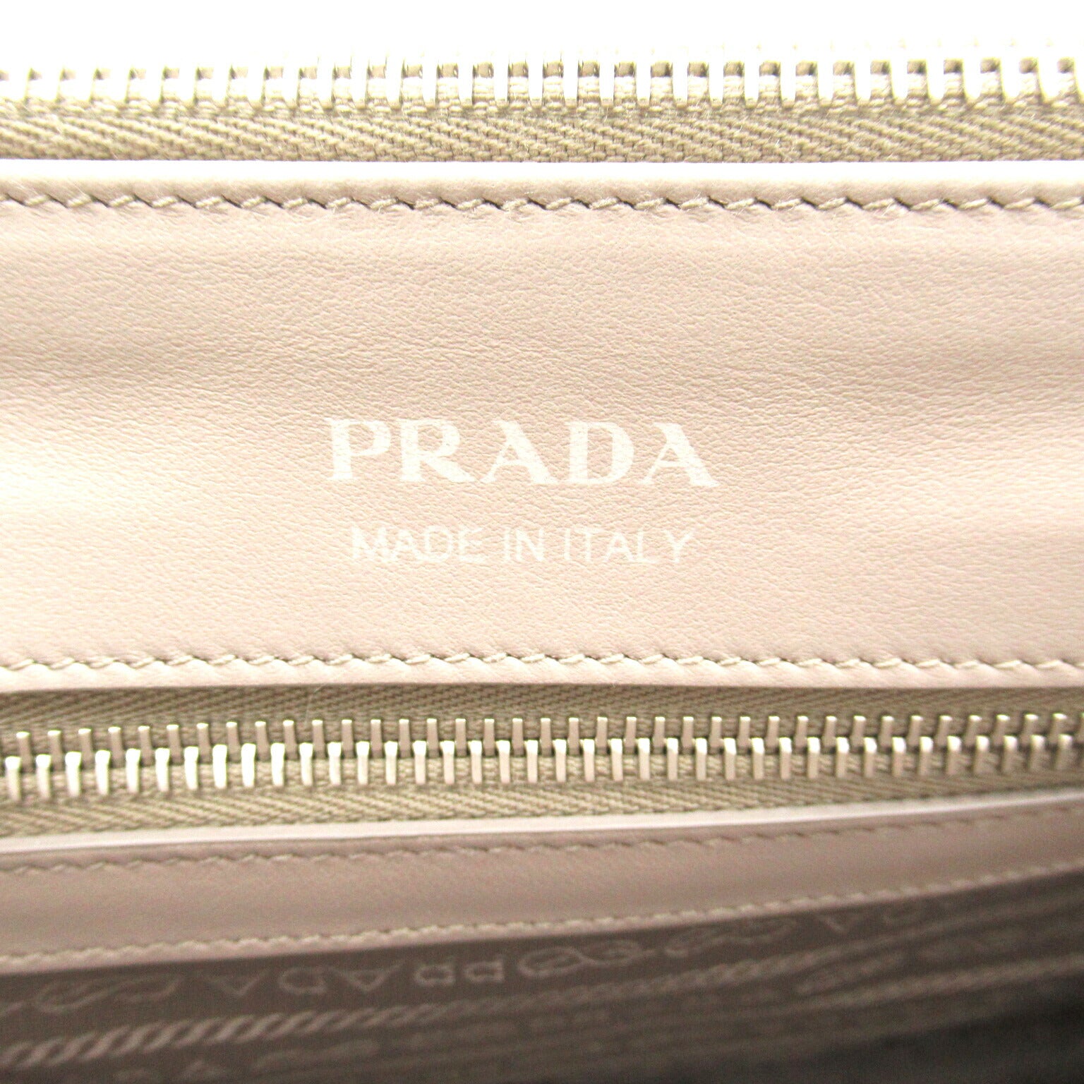 Prada 2Way Tote Bag Leather Gray