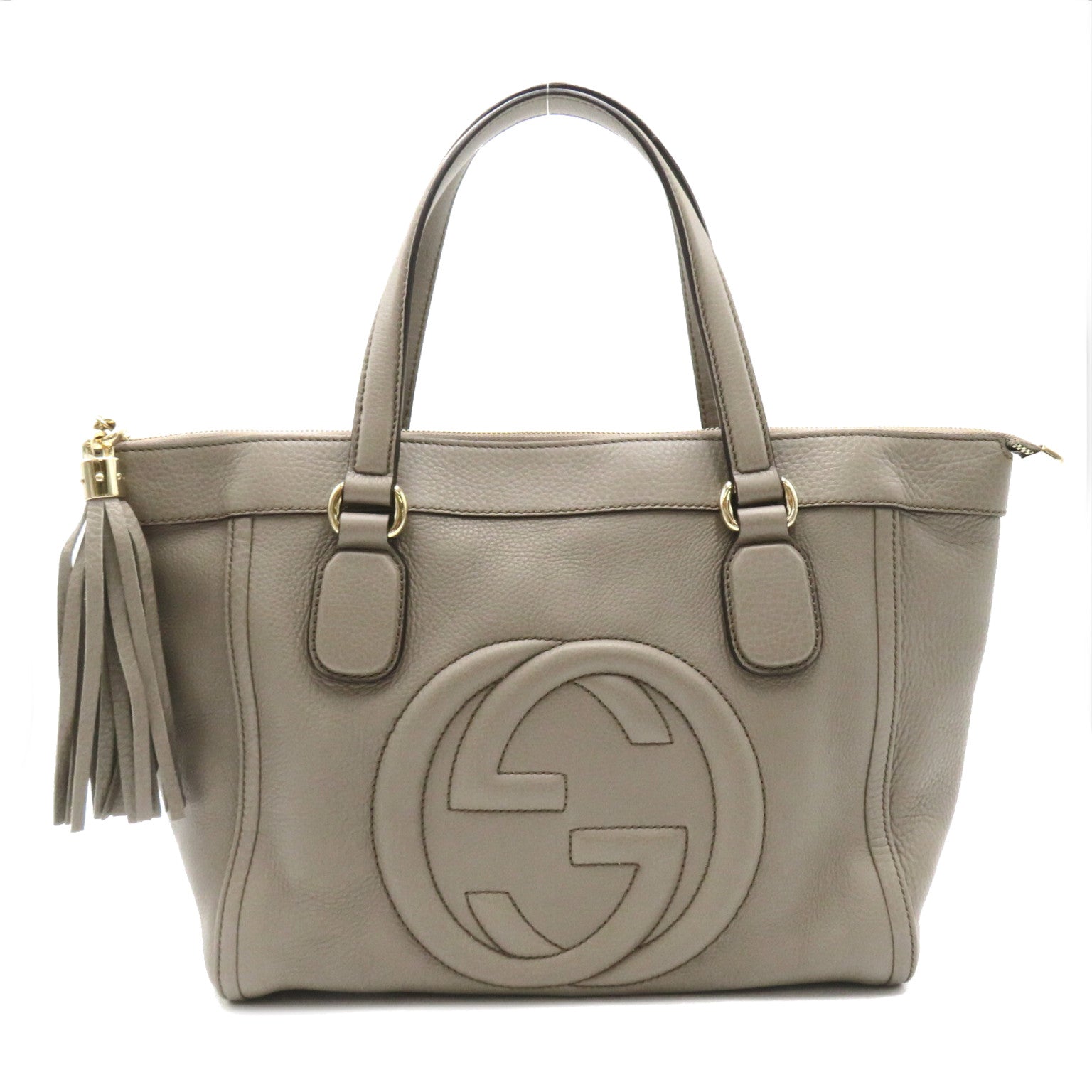 Gucci Soho Interlocking G Tote Bag Leather Tote Bag 282307 in Very Good Condition