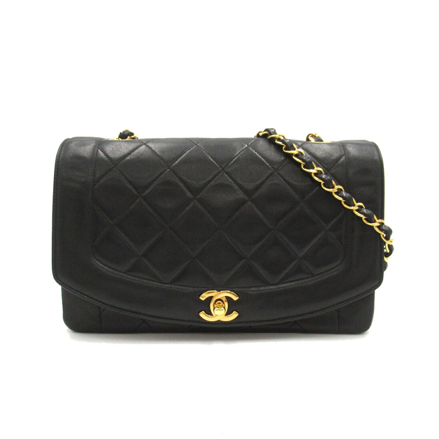 Chanel Lambskin Matelasse Diana Chain Shoulder Bag A01165