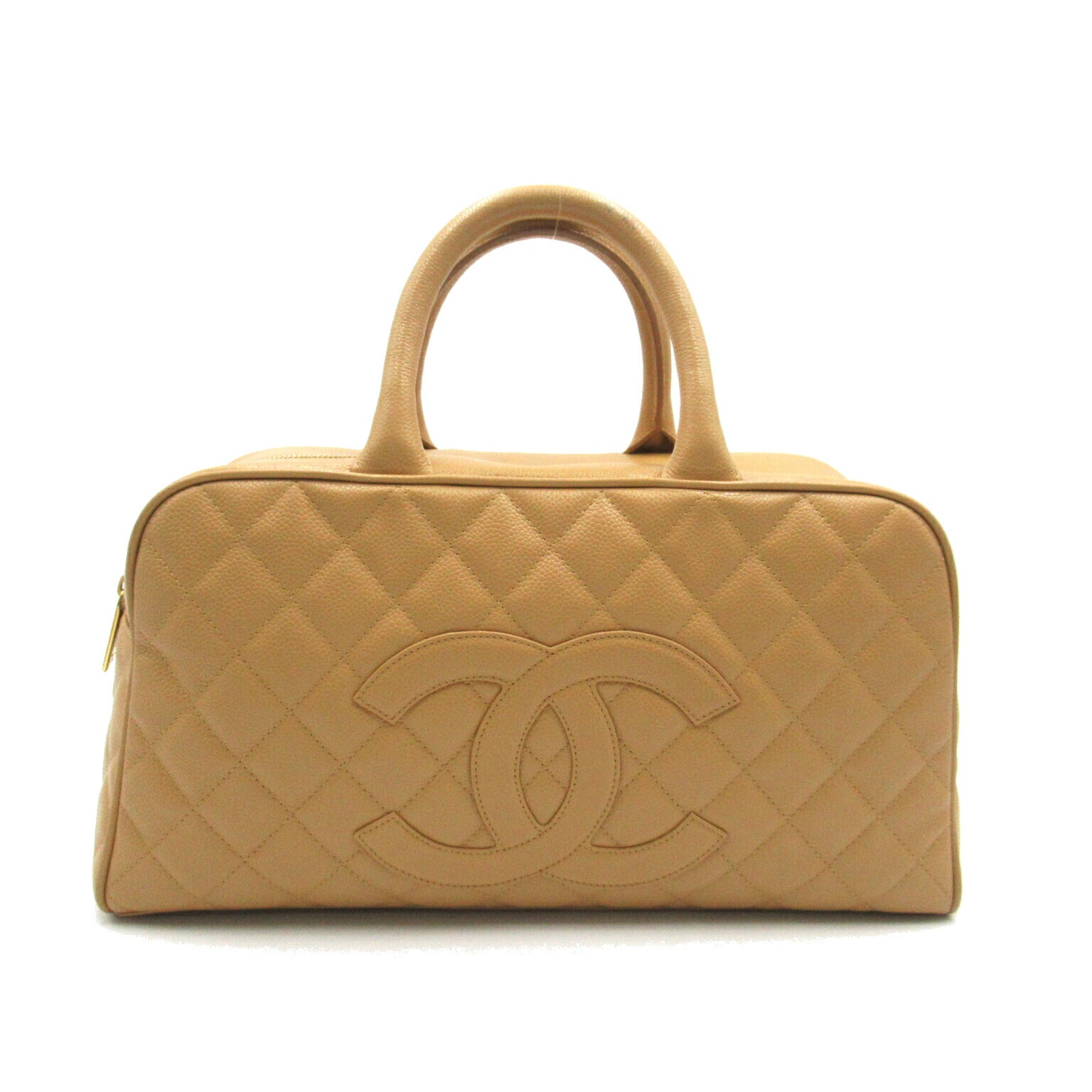 Chanel Caviar Skin Boston Bag Beige