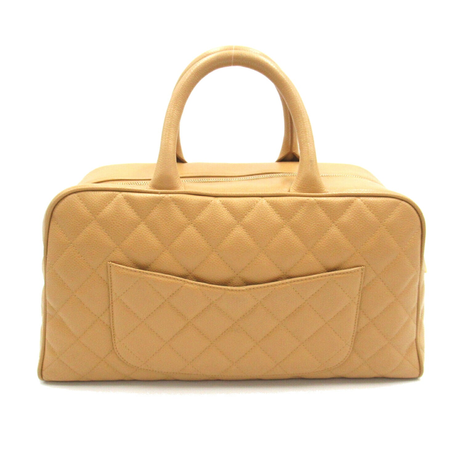 Chanel Caviar Skin Boston Bag Beige