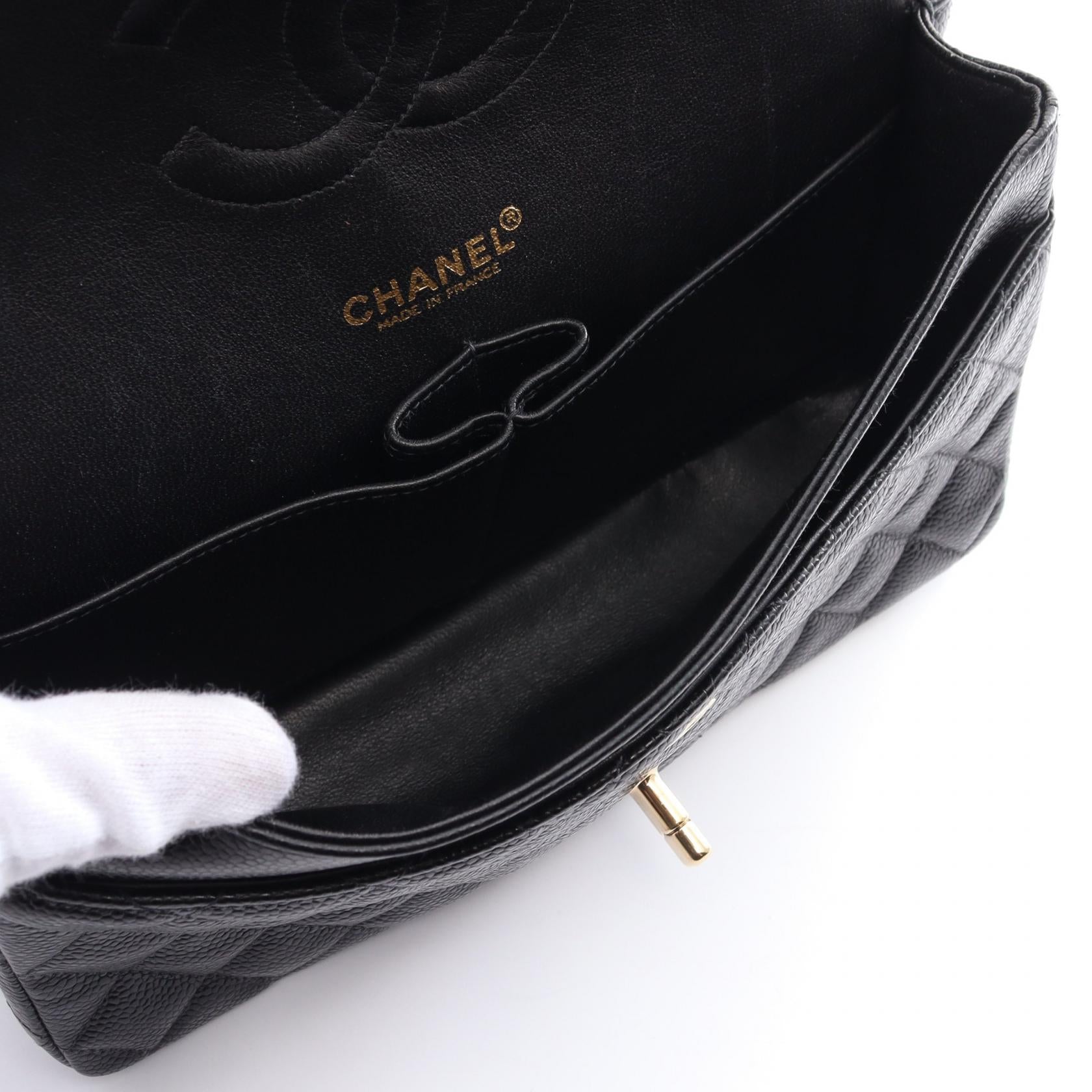 Chanel Caviar Double Flap Shoulder Bag