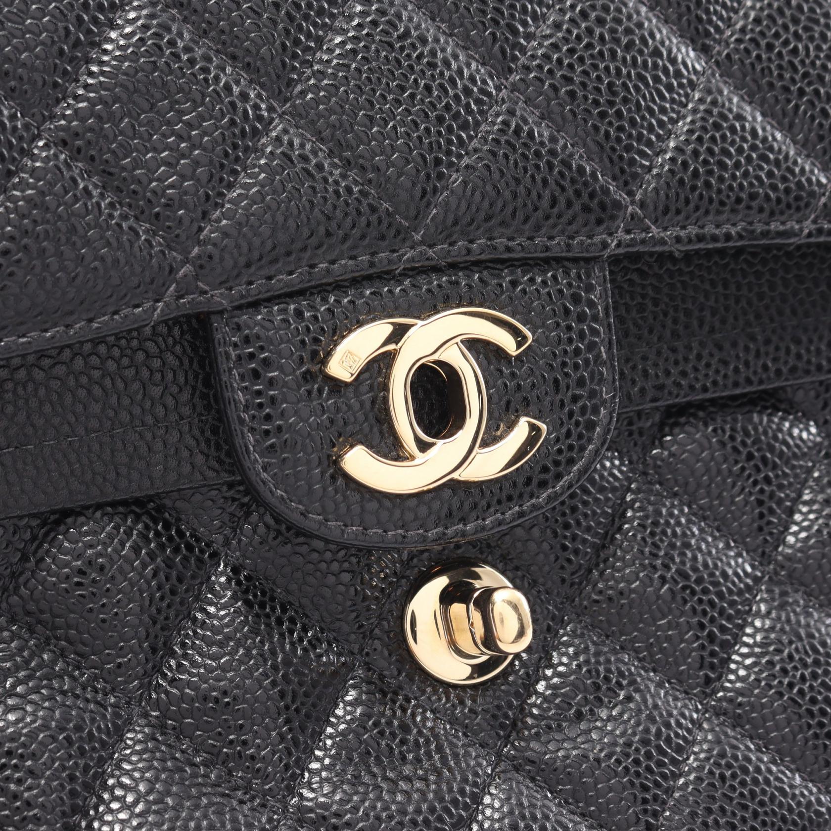 Chanel Caviar Double Flap Shoulder Bag