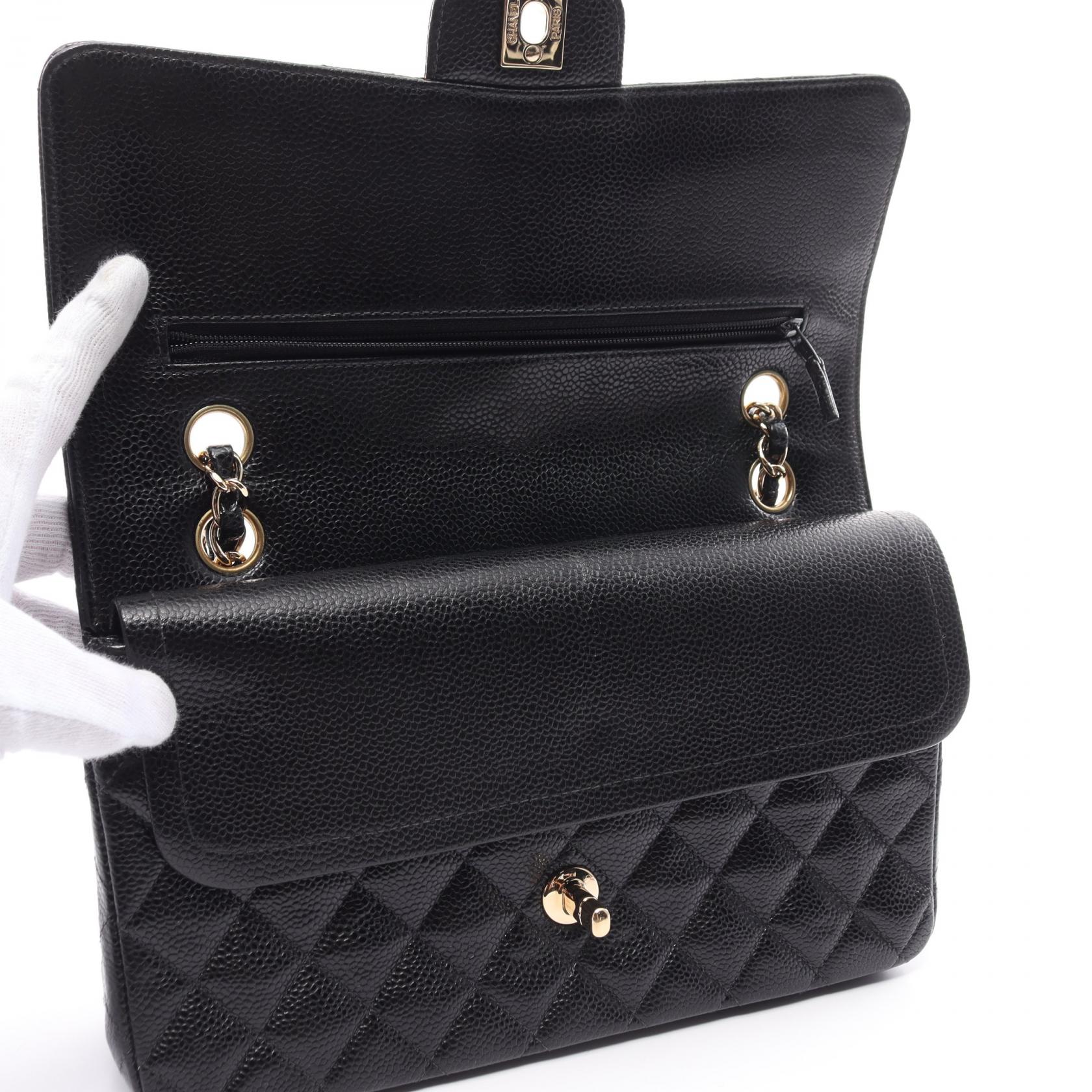 Chanel Caviar Double Flap Shoulder Bag