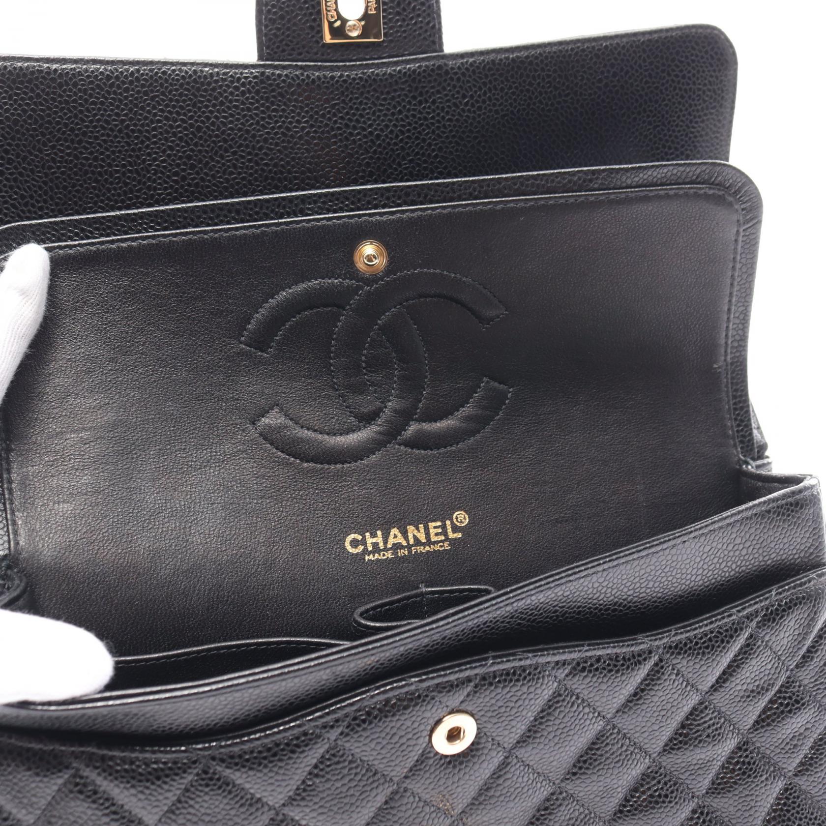 Chanel Caviar Double Flap Shoulder Bag